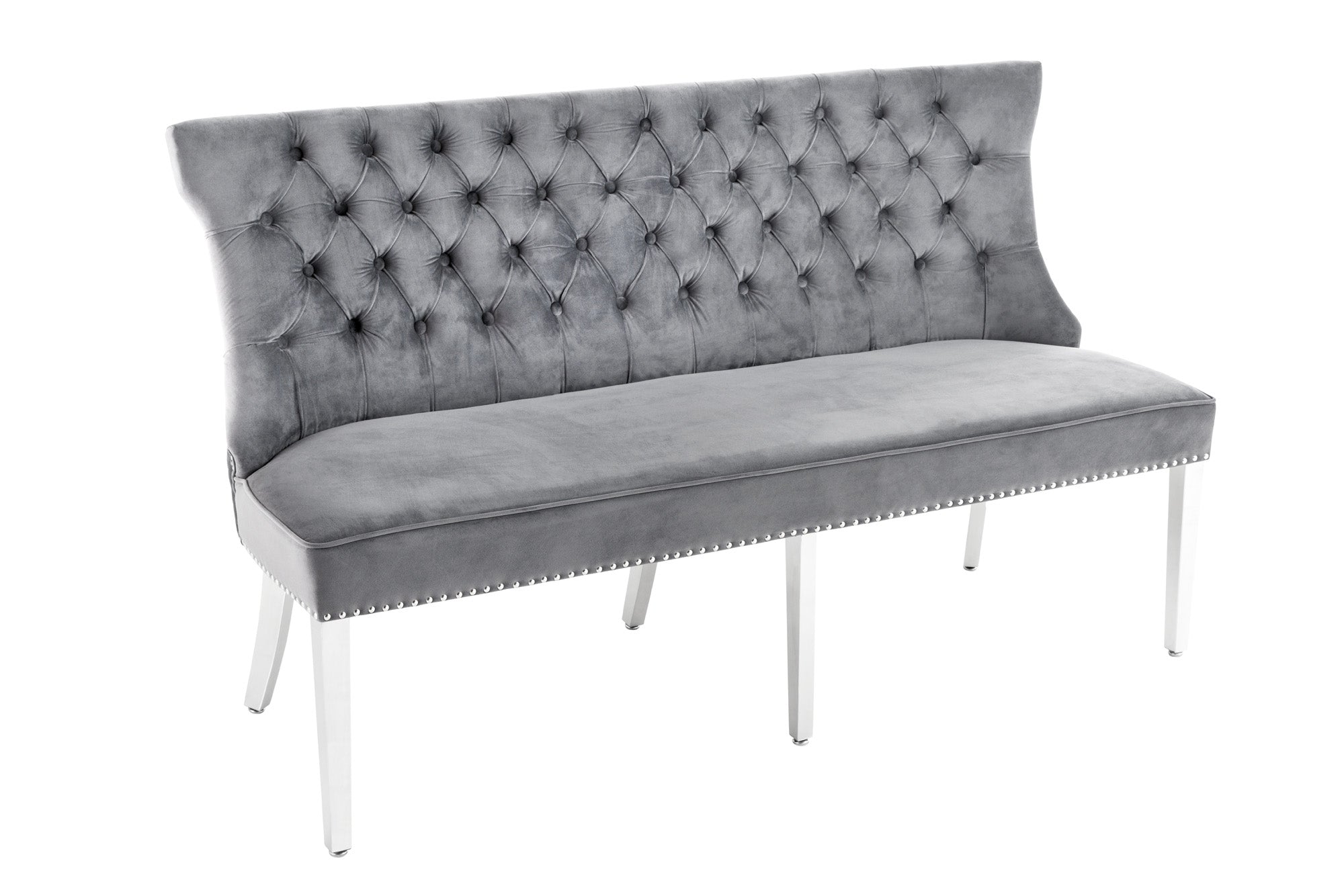 Invicta Canapea CASTLE DELUXE - 165cm | Catifea, Gri | 164x98x66 cm