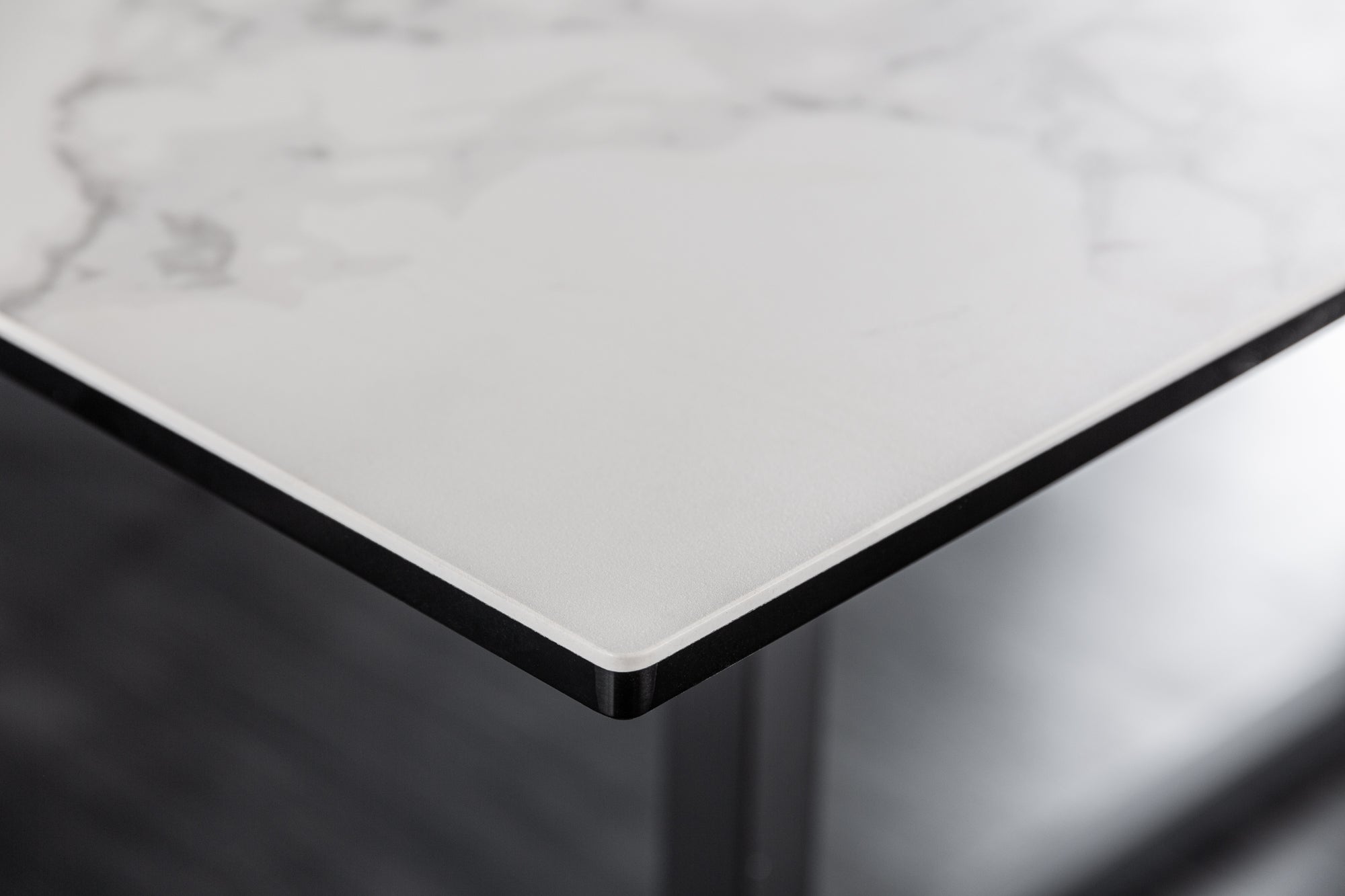 Invicta Masă dining SYMBIOSE - 200cm | Marmură, Sticlă, Alb | 200x76x100 cm