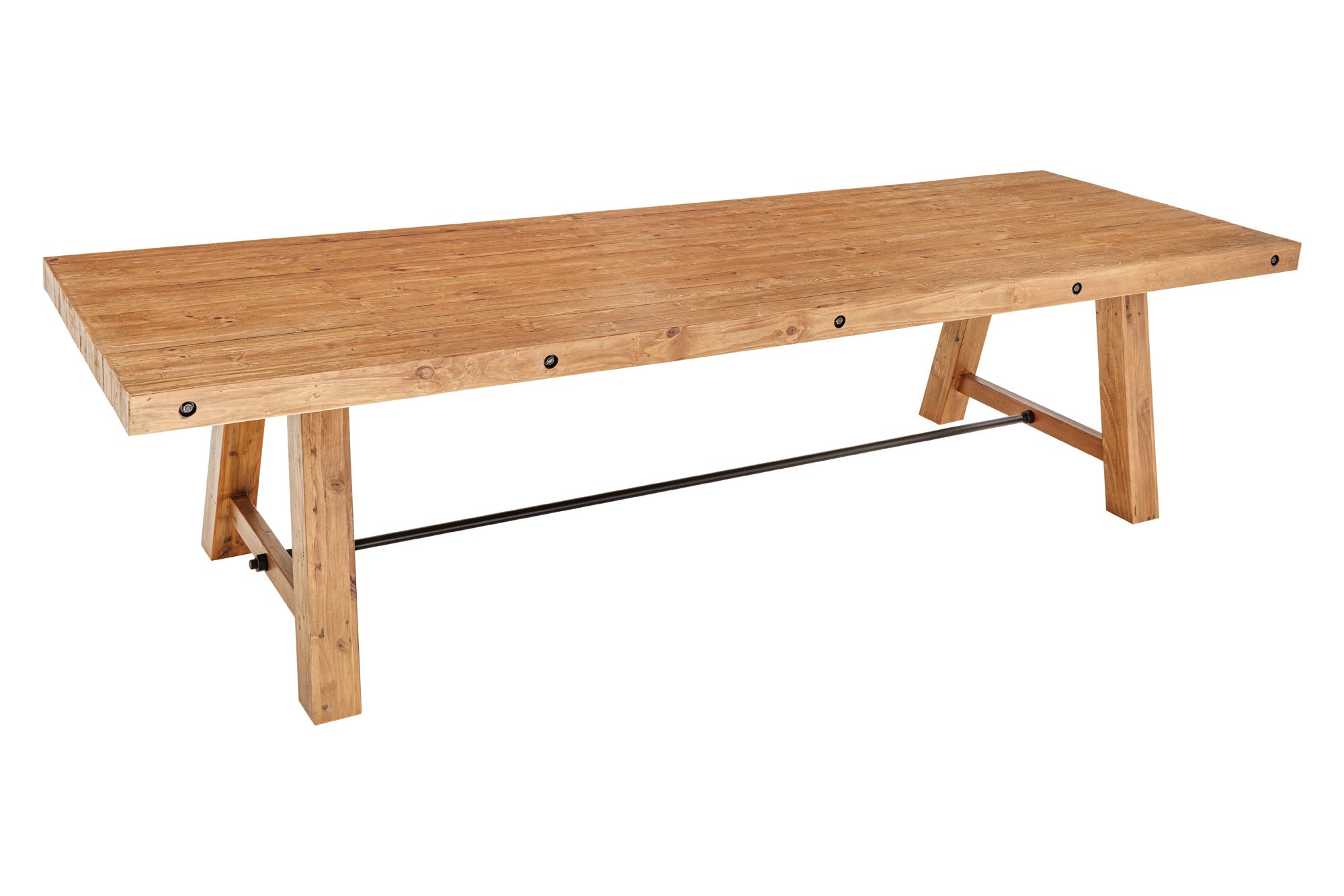 Invicta Masă dining FINCA - 300cm | Pin, Maro | 300x78x100 cm