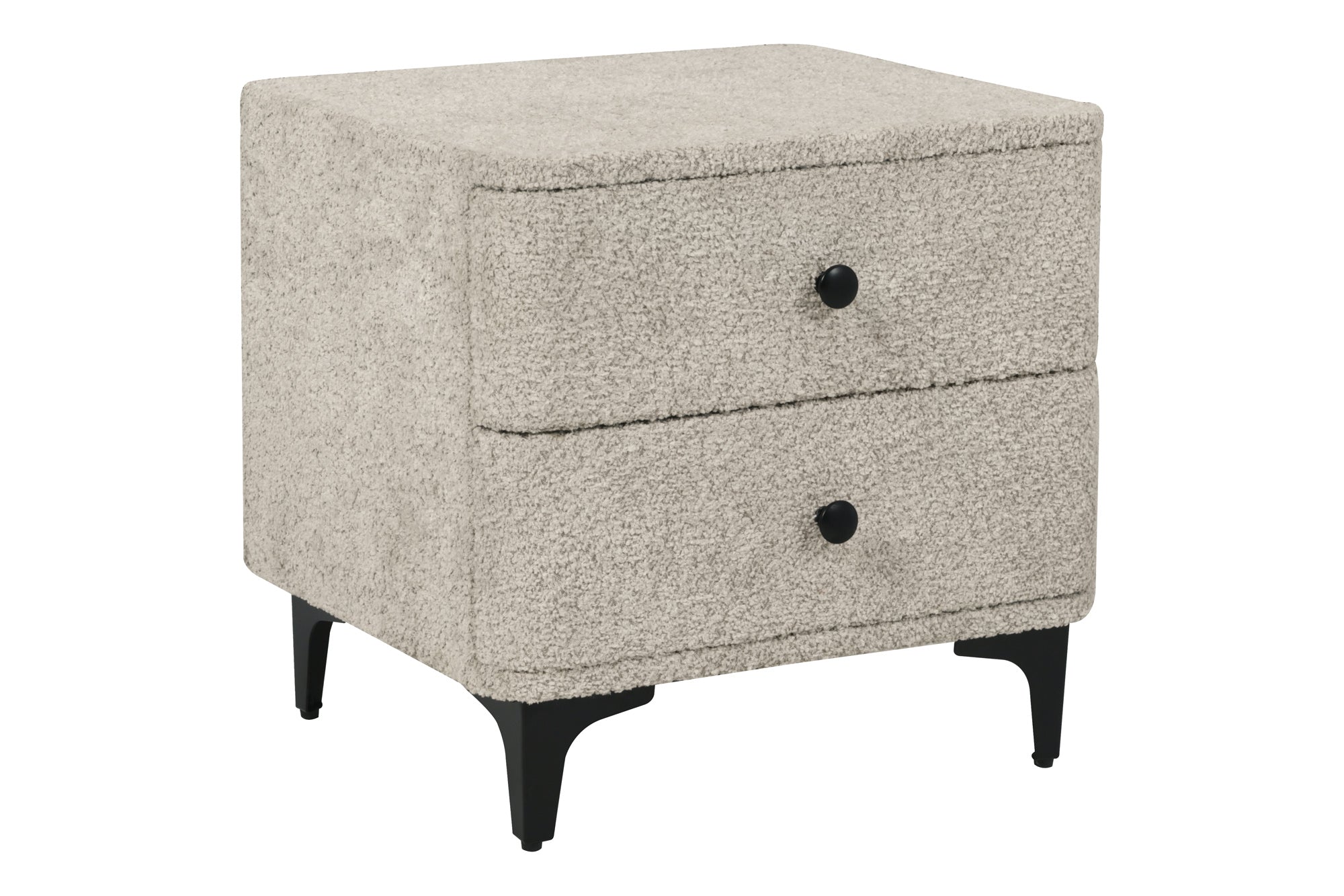 Noptieră ART DECO 45cm bouclé greige