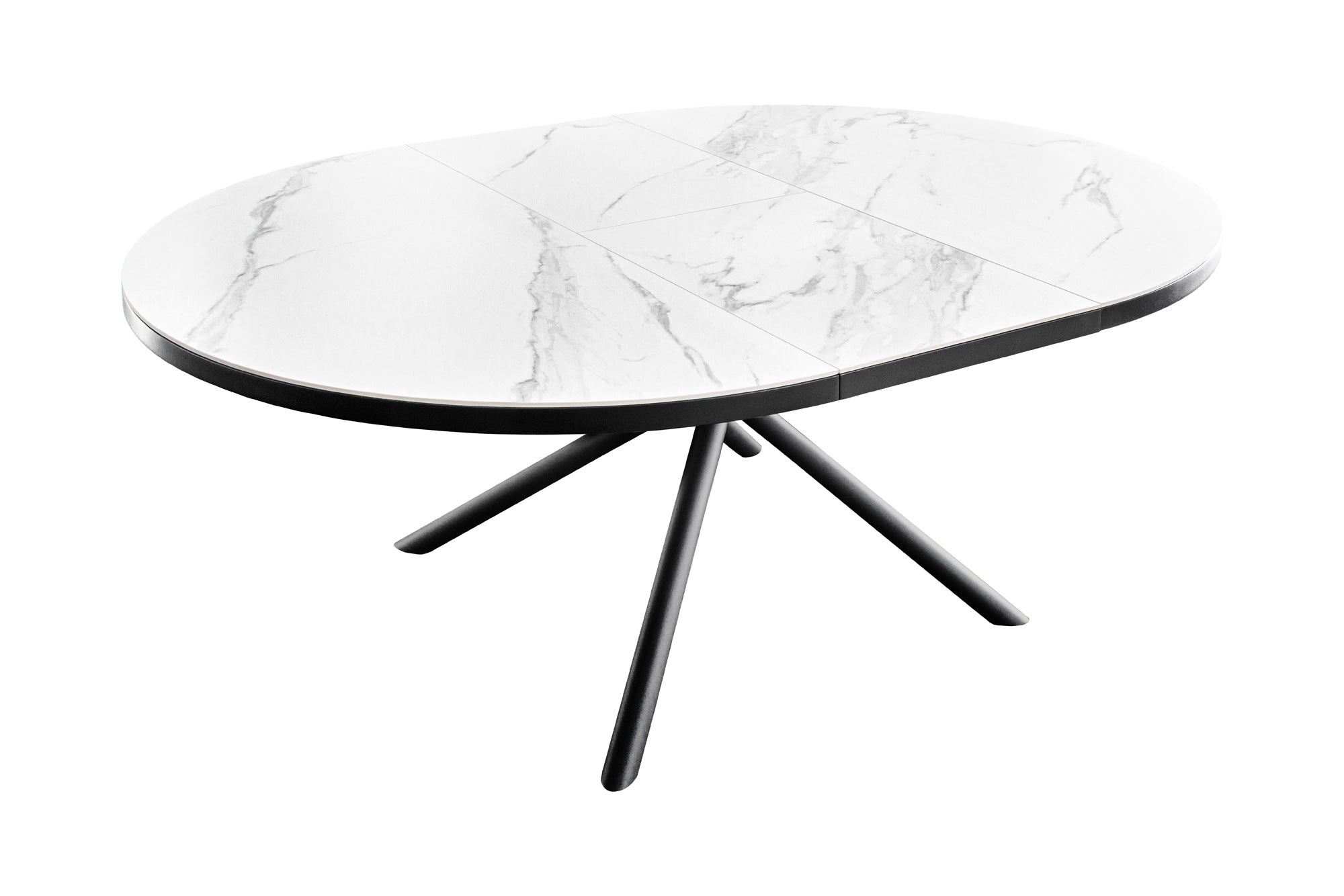 Invicta Masă dining MIKADO - 160cm | Marmură, Sticlă, Alb