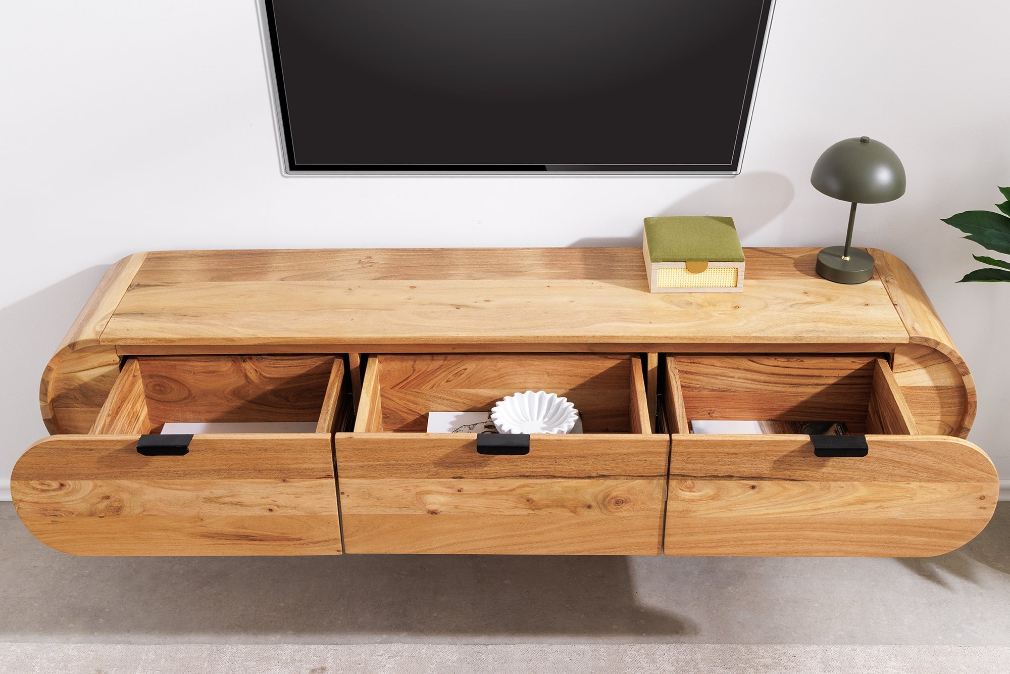 Invicta Comodă TV TV - 160cm | Acacia, Natural | 160x30x33 cm