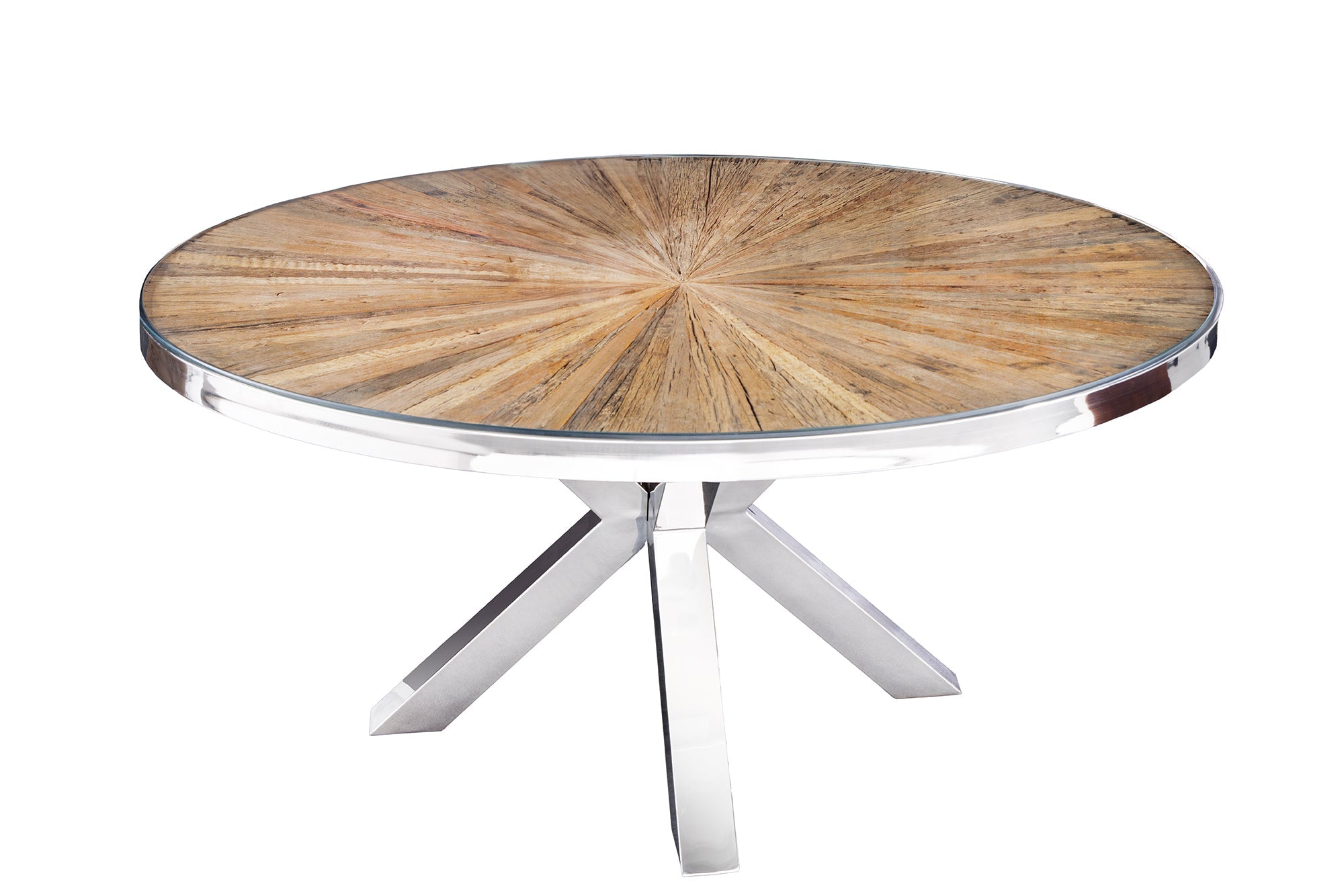 Invicta Masă dining BARRACUDA - 120cm | Sticlă | 120x76x120 cm