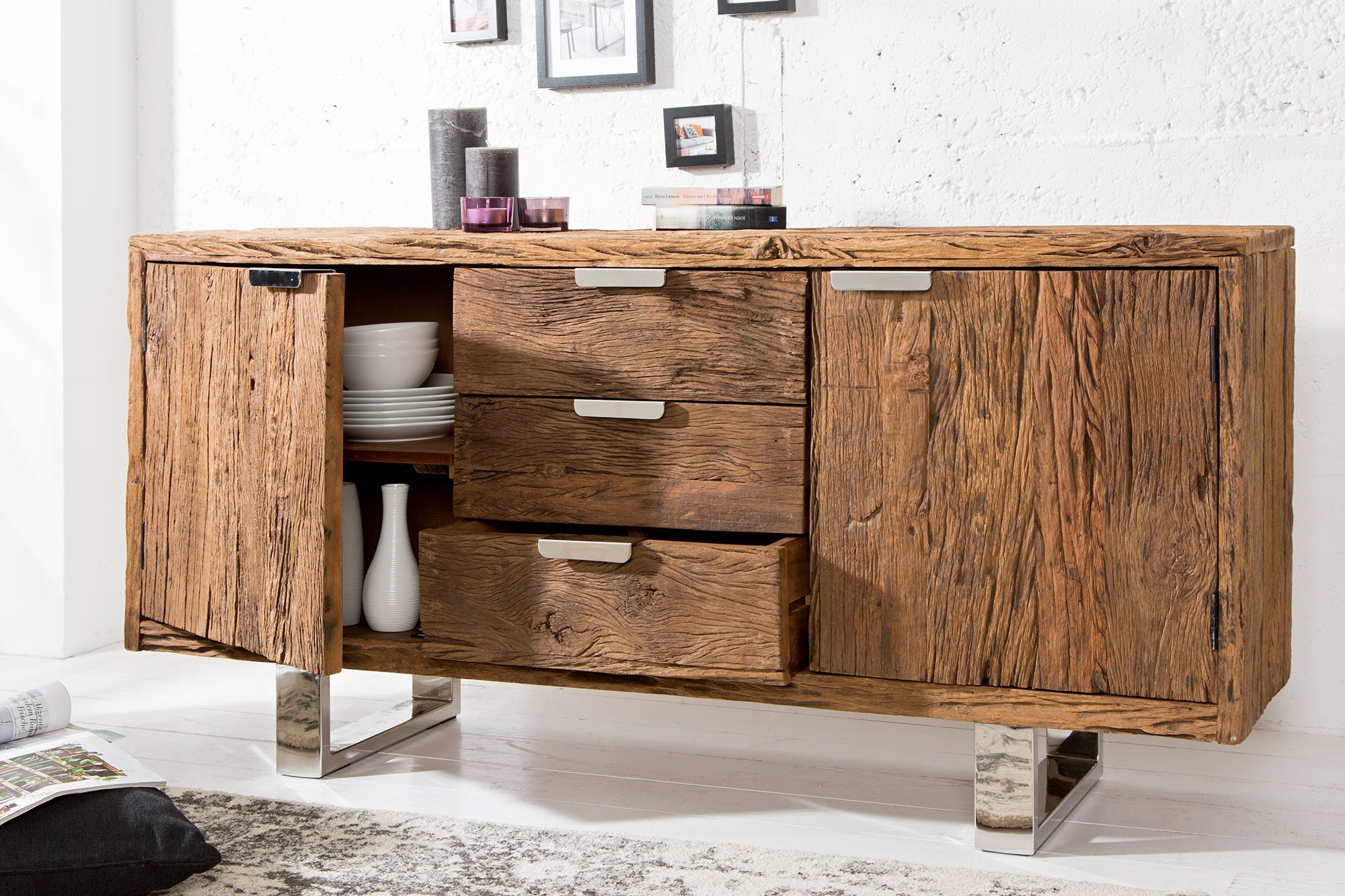 Invicta Comodă EUPHORIA BARRACUDA - 160cm | 160x75x40 cm