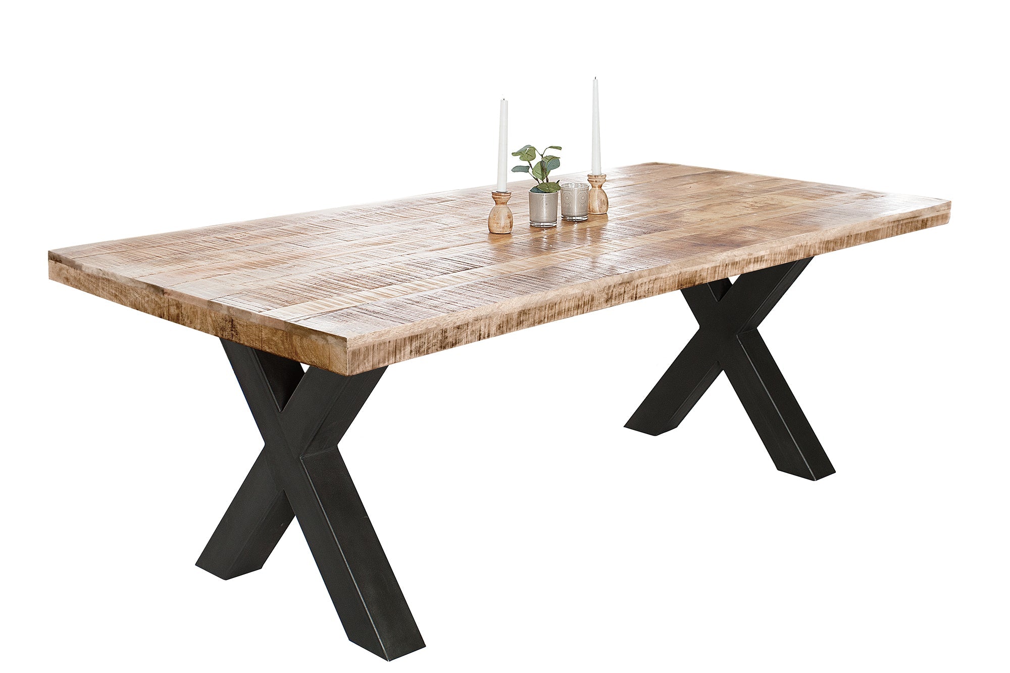 Invicta Masă dining IRON CRAFT - 200cm | Mango, Natural | 200x77x100 cm