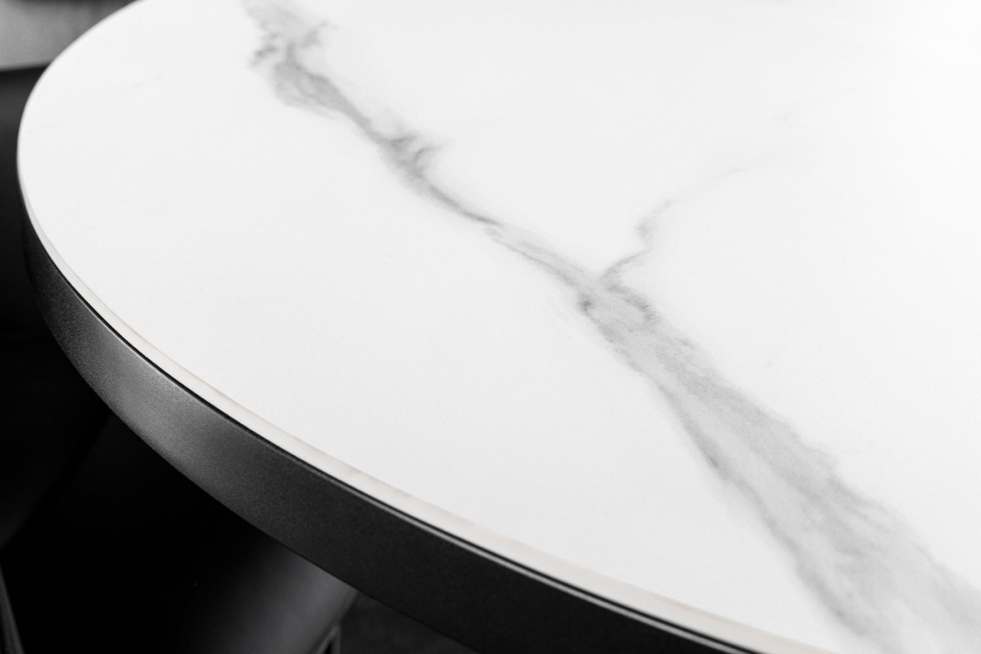Invicta Masă dining MIKADO - 160cm | Marmură, Sticlă, Alb