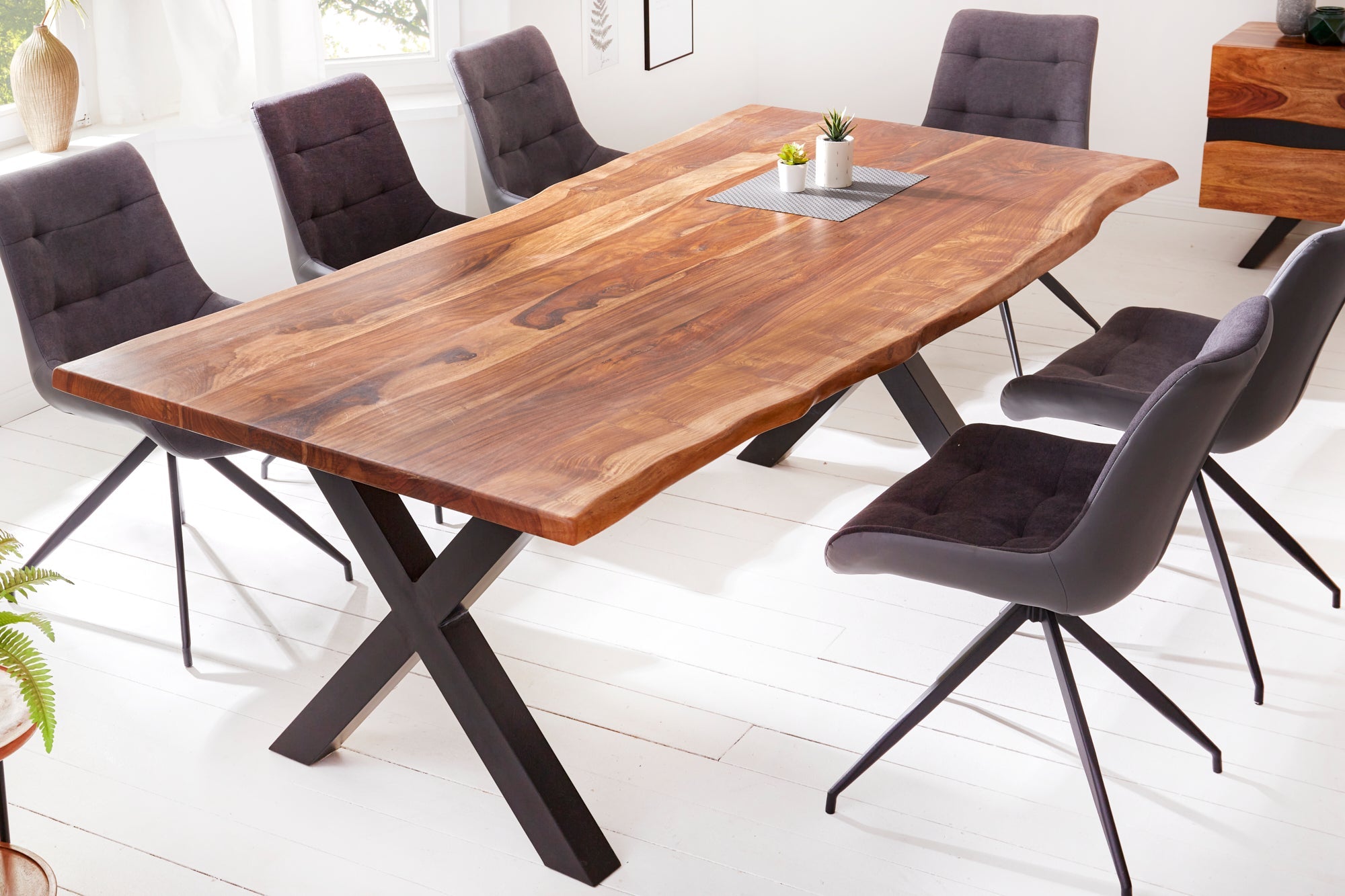 Invicta Masă dining AMAZONAS - 180cm | Sheesham, Natural | 180x76x90 cm