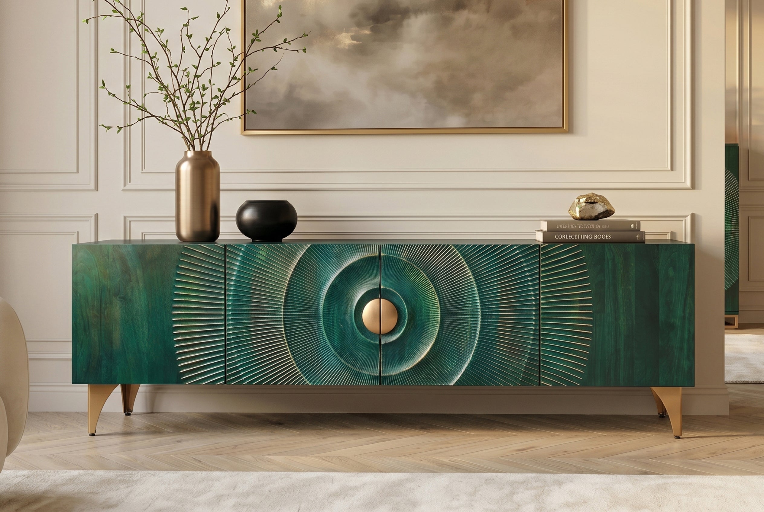 Invicta Comodă TV TV - 180cm | Mango, Auriu | 180x55x40 cm