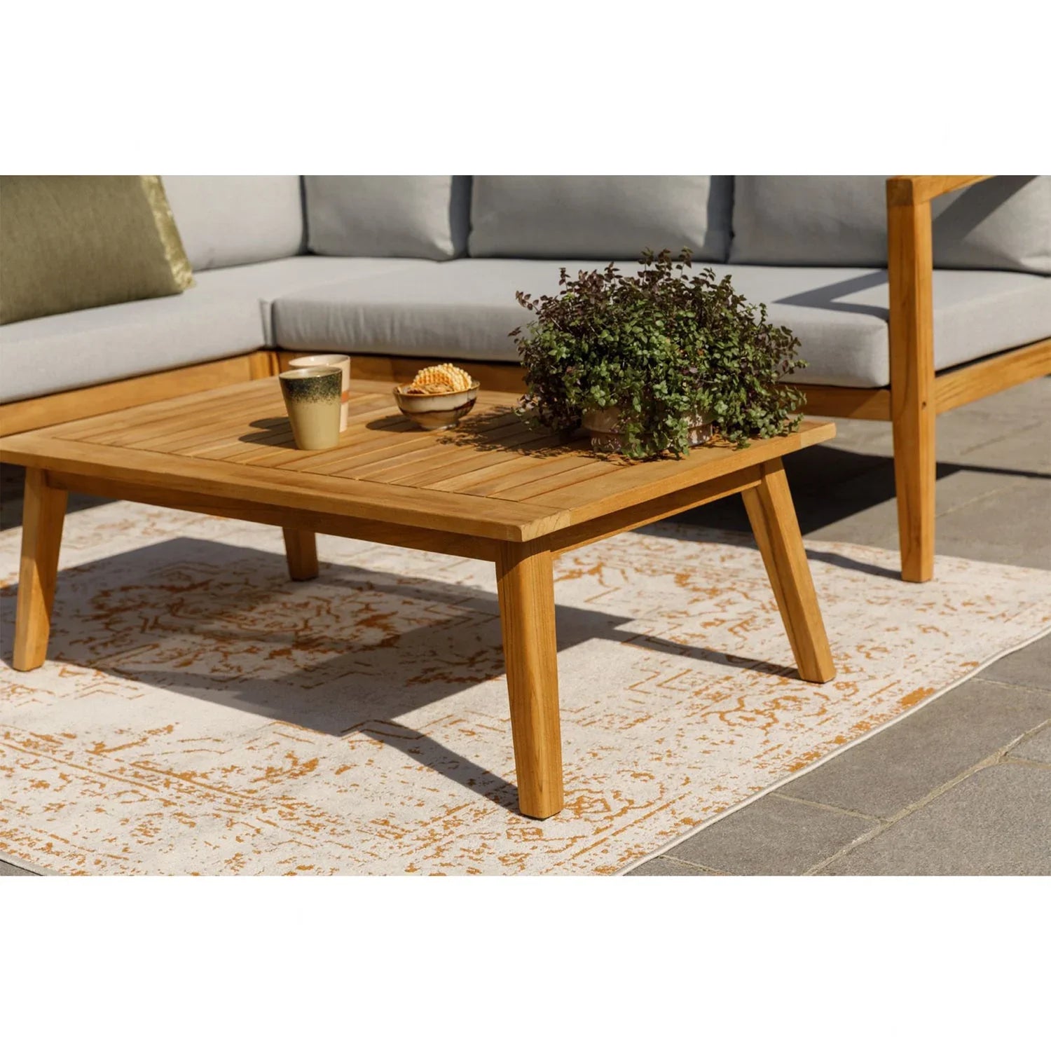 LUCCA LOUNGE SET GARDEN TEAK INCL CUSHIONS