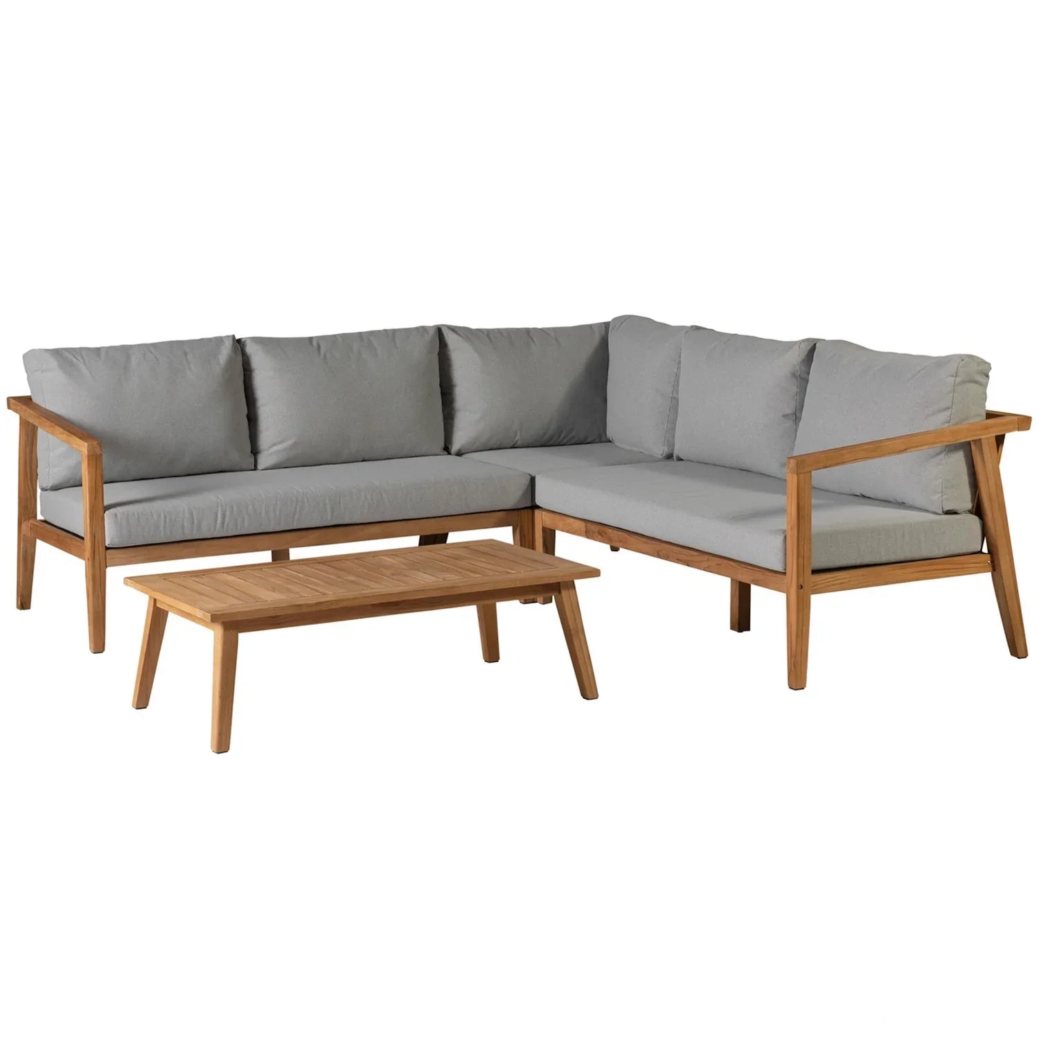 LUCCA LOUNGE SET GARDEN TEAK INCL CUSHIONS