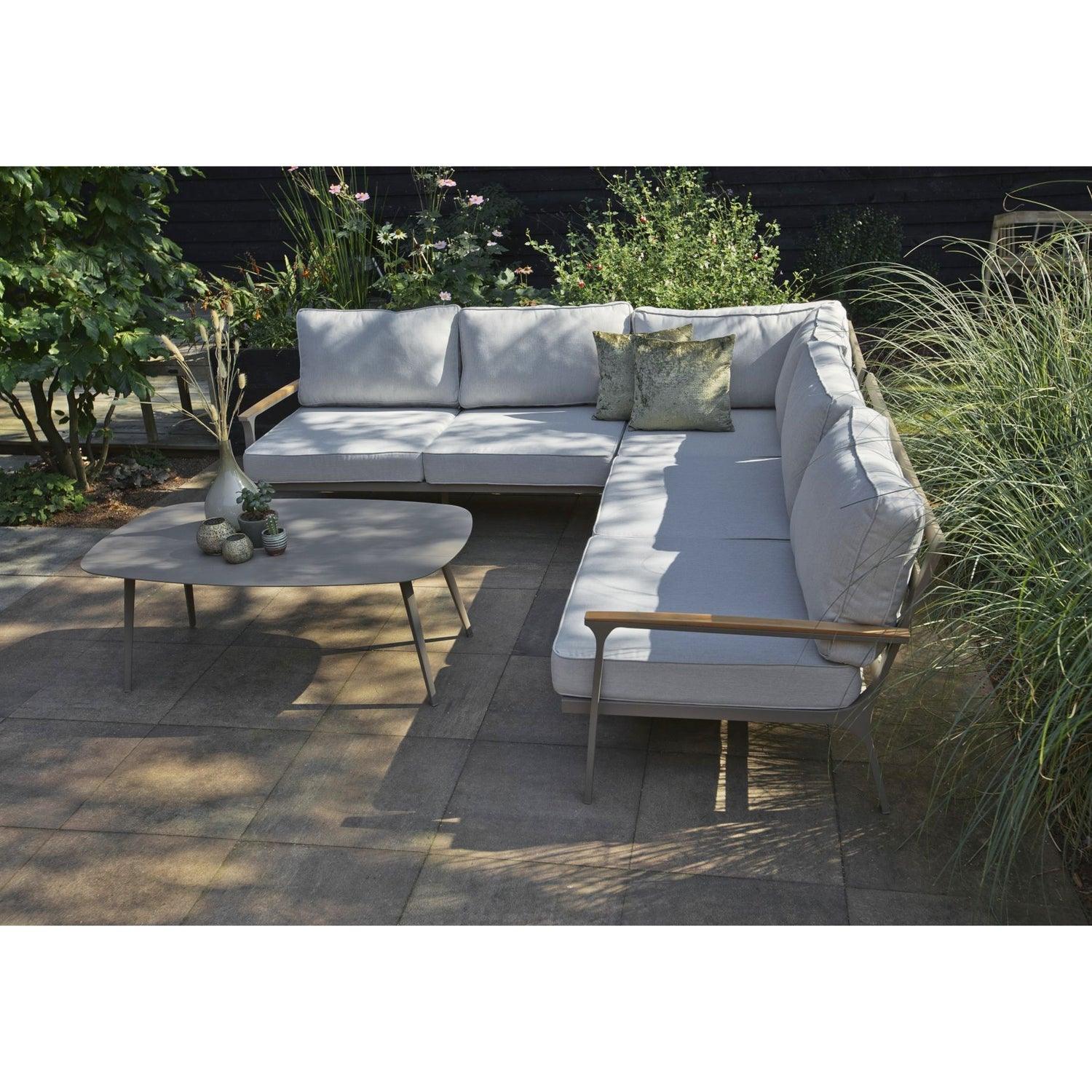 ORLANDO GARDEN LOUNGE SET ALUMINIUM/TEAK