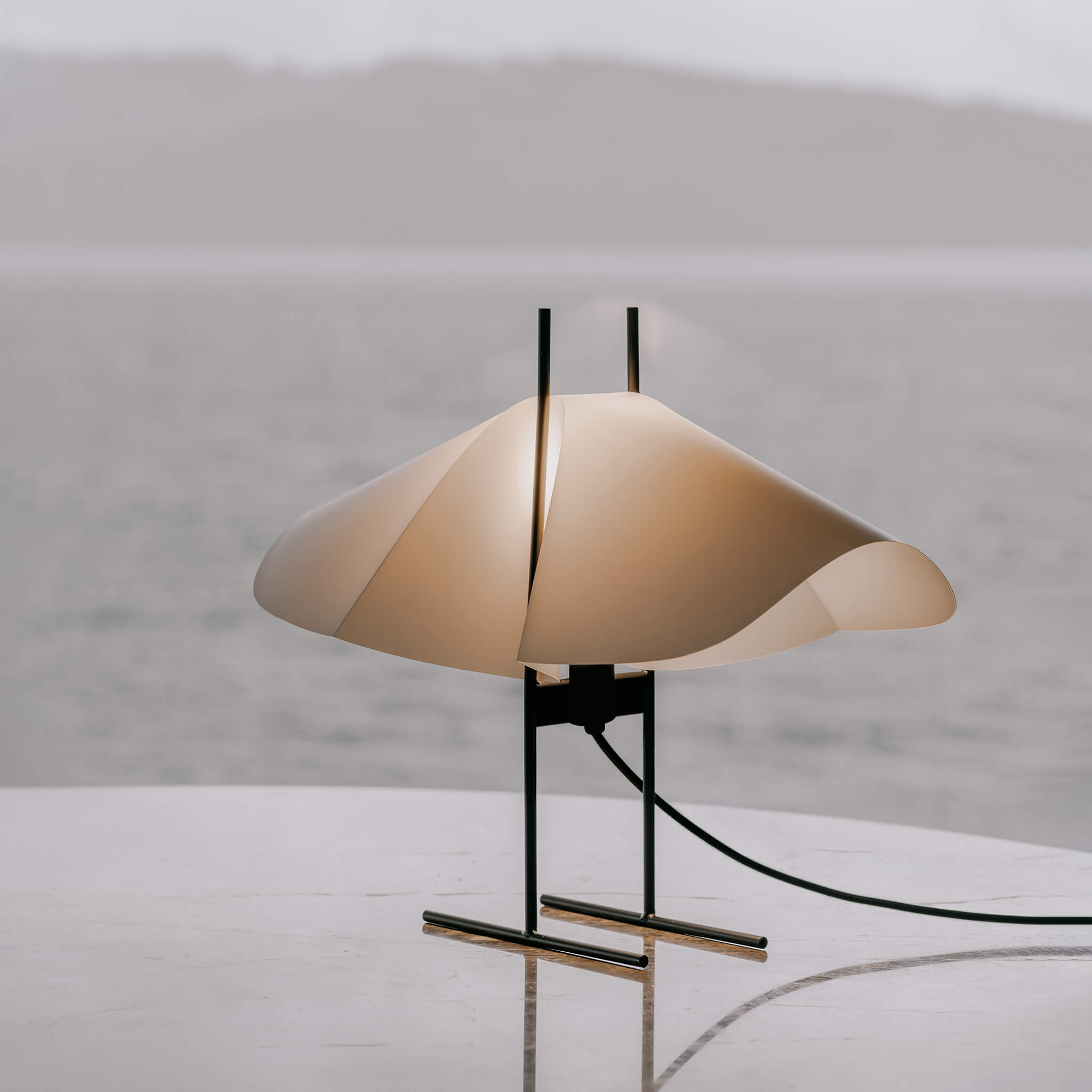 Motarasu lampă masă CHO oțel, PVC Negru l23, A46, H35 cm 1