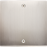 Modelec Confidence Placa simpla B2 pentru 2 intrerupatoare basculante | Nichel Satinat