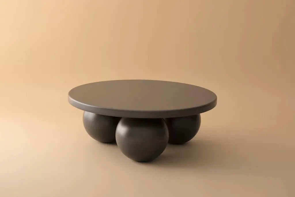 1988 CULTIVATING SPACES | Masă de cafea The Sphere | Lemn Alb | Disponibil în Alb, Antracit, Bej | Design Premiat Ø 80 x 30 cm