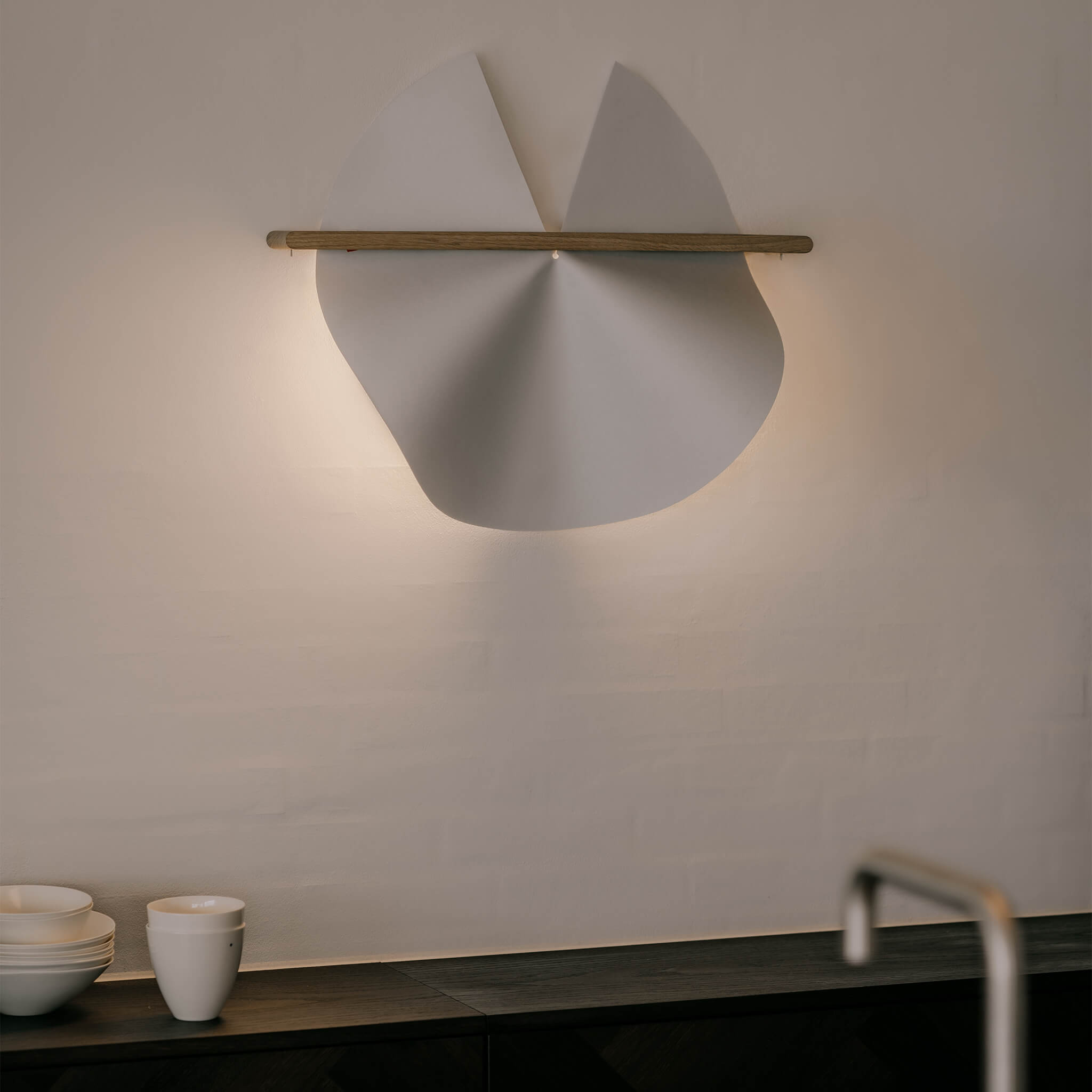 Motarasu aplică DAWN hârtie washi japoneză, stejar uleit Stejar l62.5, A7.3, H55 cm 2