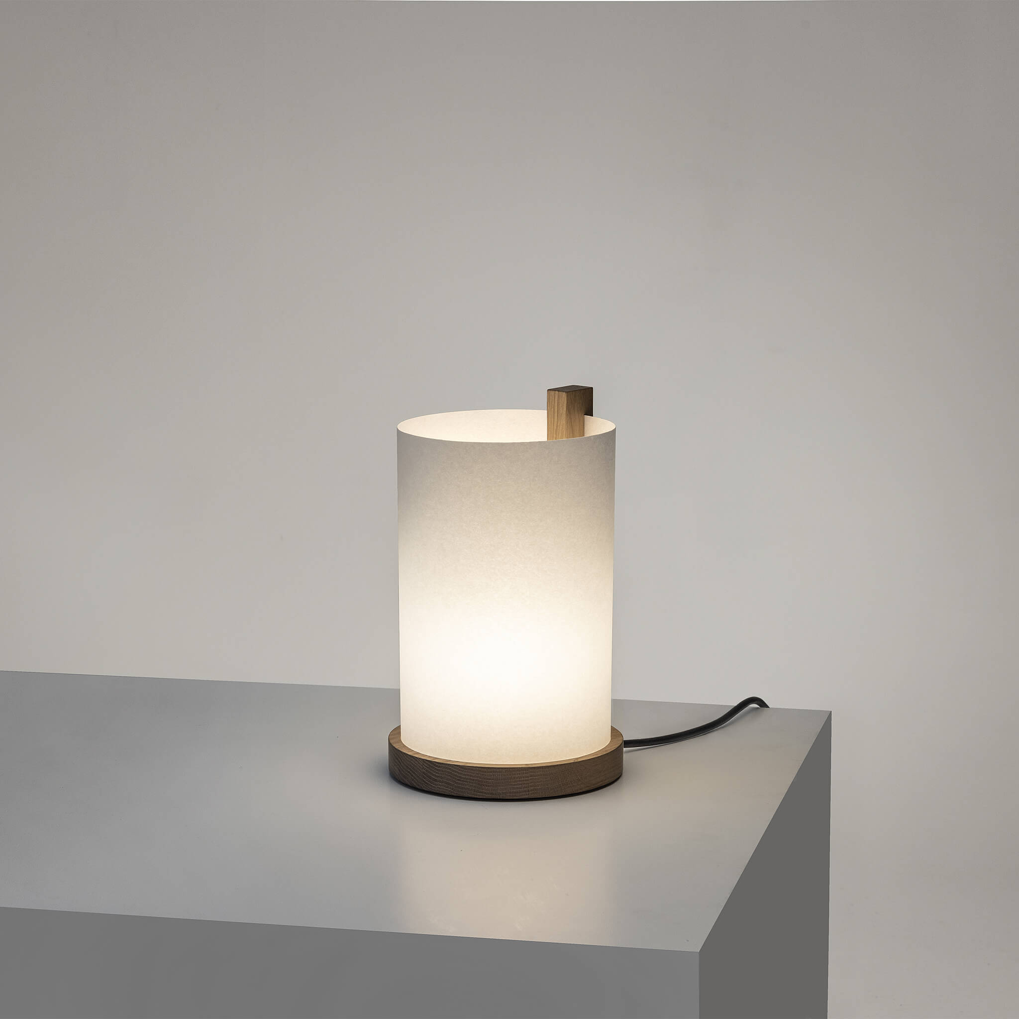 Motarasu lampă masă ENSO hârtie washi japoneză, hârtie Negru l18, A18, H29, Ø18 cm 6