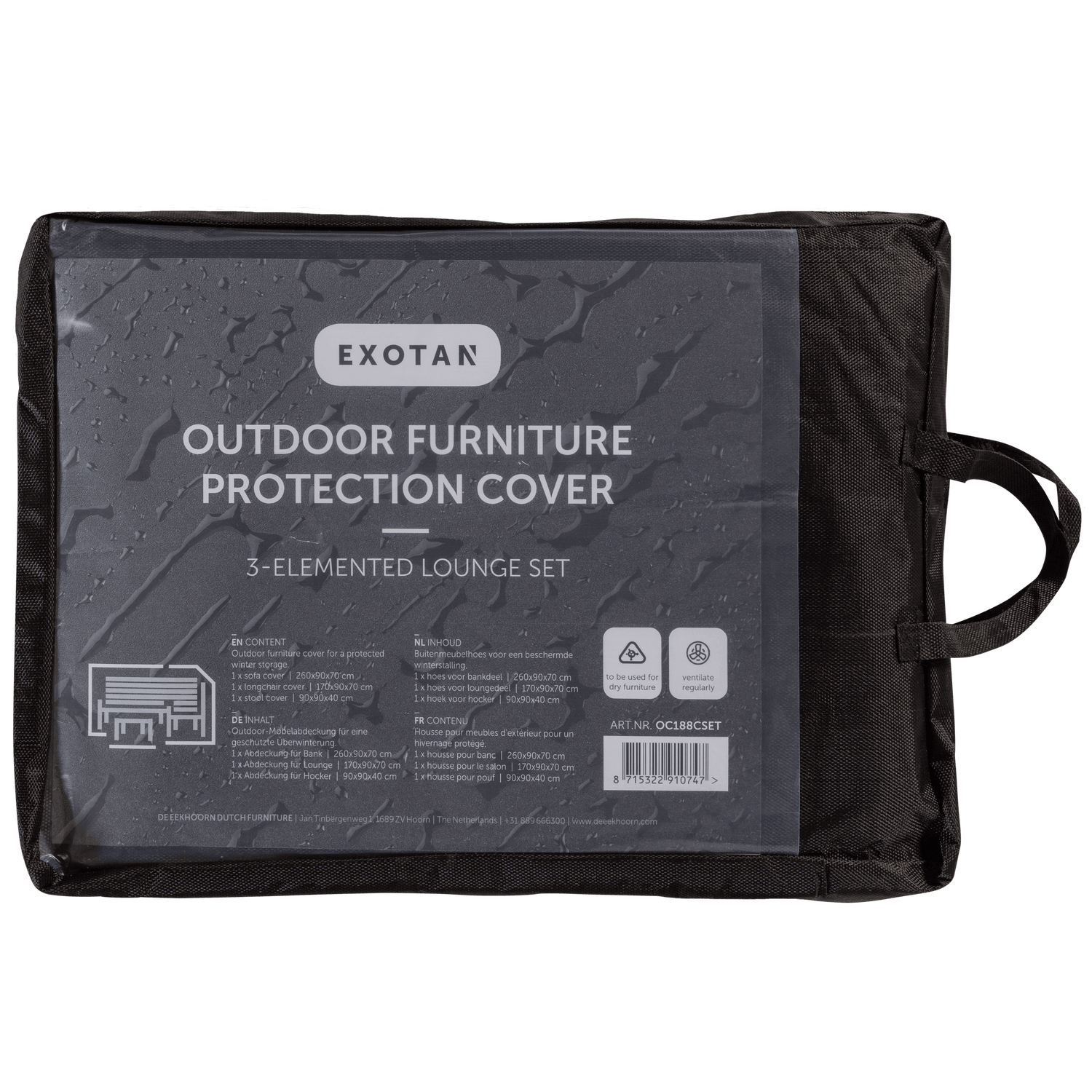 PROTECTIVE COVER FOR LOUNGE SET GARDEN 3 ELEMENTS