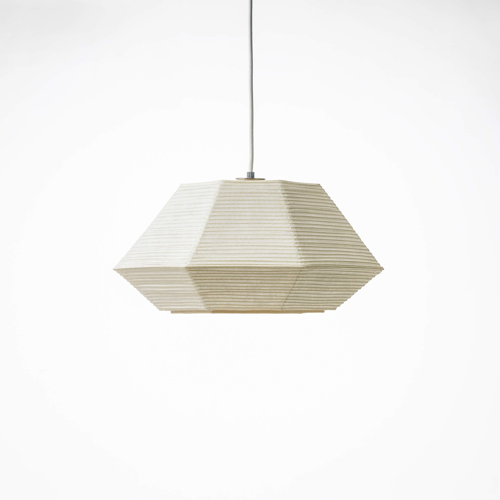 Motarasu lustră TAMA oțel lustruit, hârtie washi japoneză Alb l46, A46, H19, Ø46 cm 5