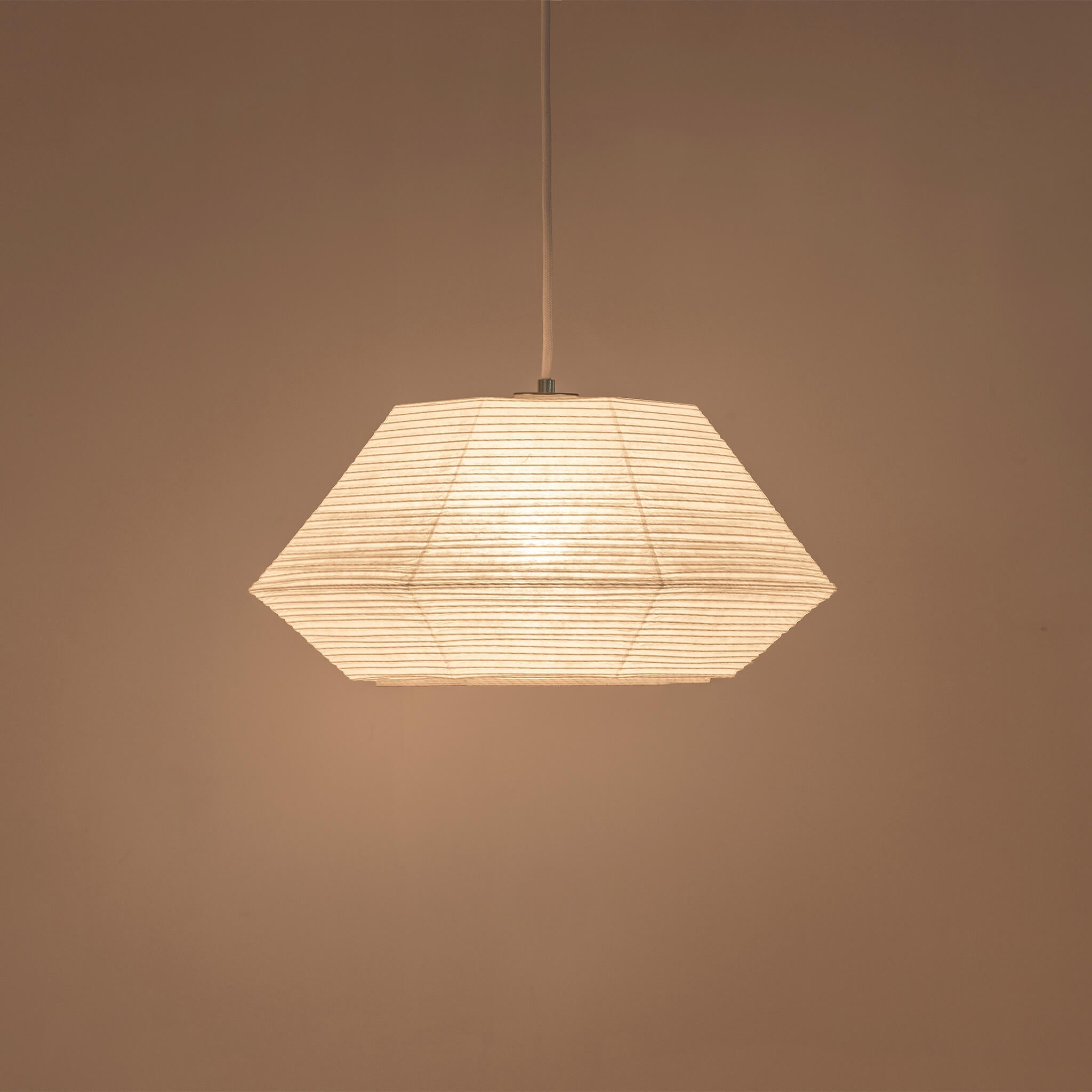 Motarasu lustră TAMA oțel lustruit, hârtie washi japoneză Alb l46, A46, H19, Ø46 cm 1