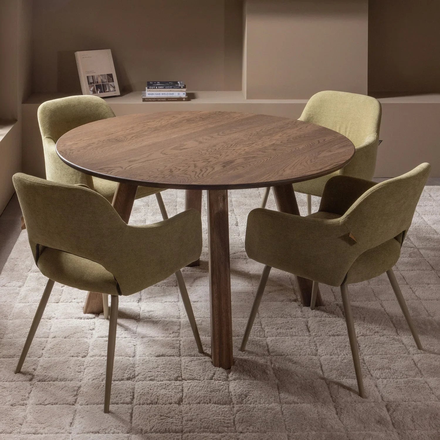 HAARLEM 4-POSITION LEG OAK CASHMERE BROWN SET OF 2 [fsc]