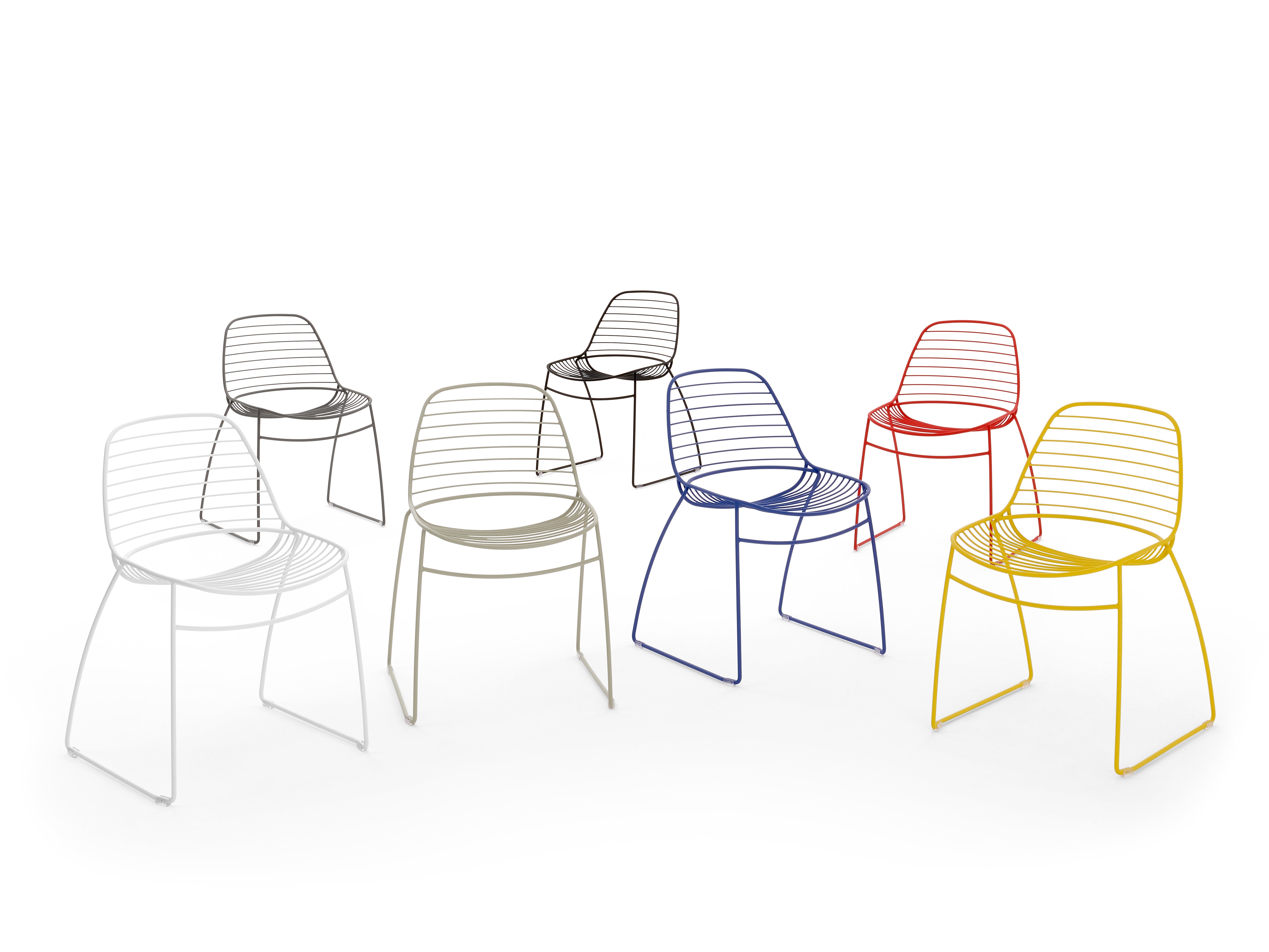 [URBANTIME] Scaun Eclipse Wire | Oțel tratat prin cataforeză | Finisaje multiple | Design Vintage Rezistent la Intemperii 54x55x82 cm