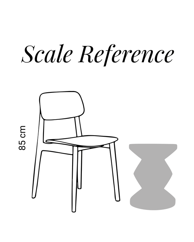 Taburet și Măsuță Laterală Zig Zag – Design Iconic Pols Potten - Negru Ø35.5 x H46 cm 3