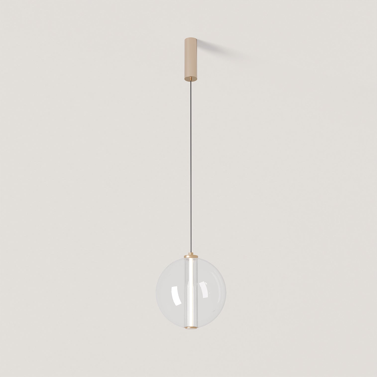 Aromas del Campo lustra suspendata Ludo cu 1 lumina | Sticla transparenta si aluminiu | Auriu vechi