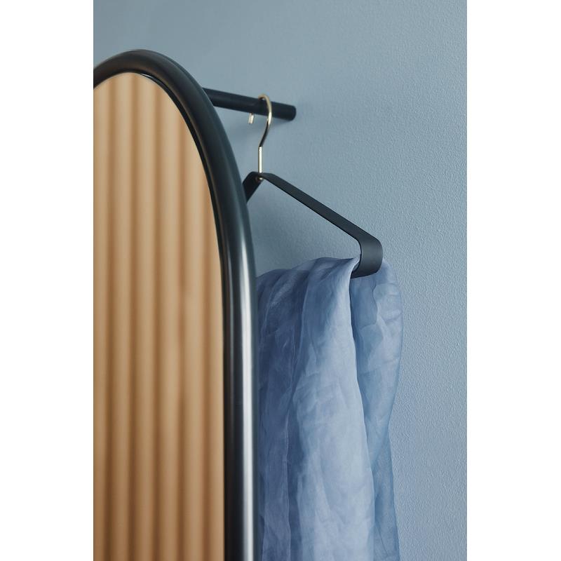 AYTM Oglindă ANGUI | Oțel și Sticlă | Anthracite / Gold | Suport Umerașe Integrat 145cm