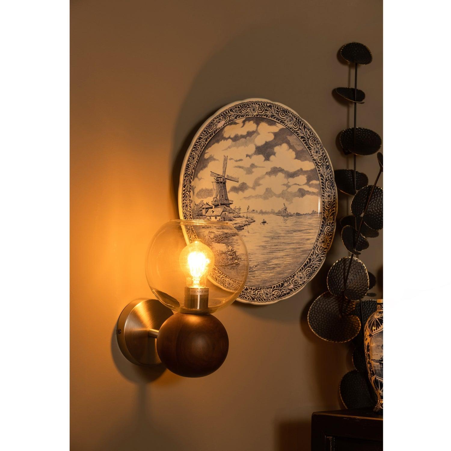 BABBLE WALL LAMP GLASS WALNUT - PARIS14A.RO