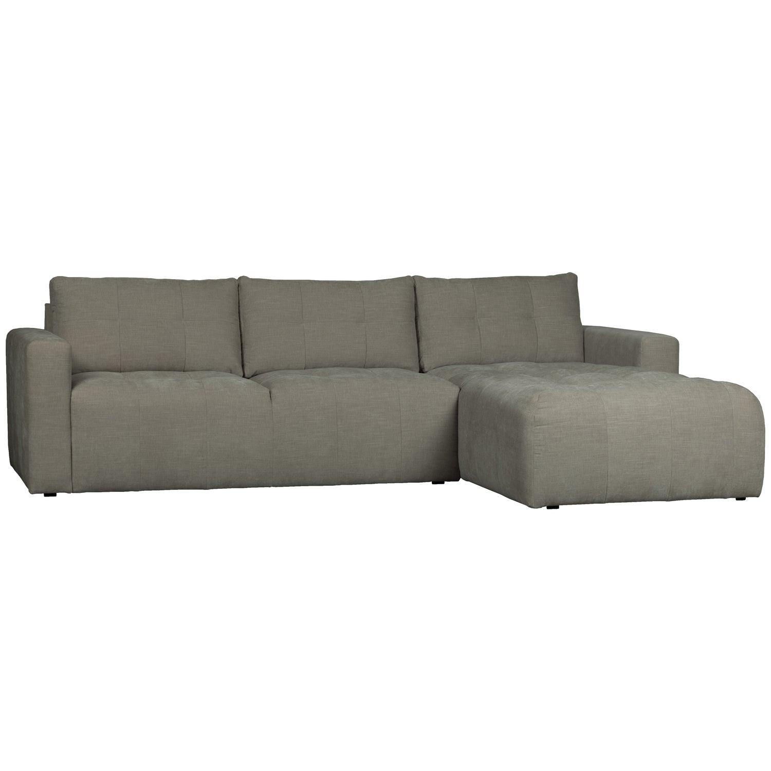 BAR CHAISE LONGUE WOVEN FABRIC RIGHT WARM GREY - PARIS14A.RO