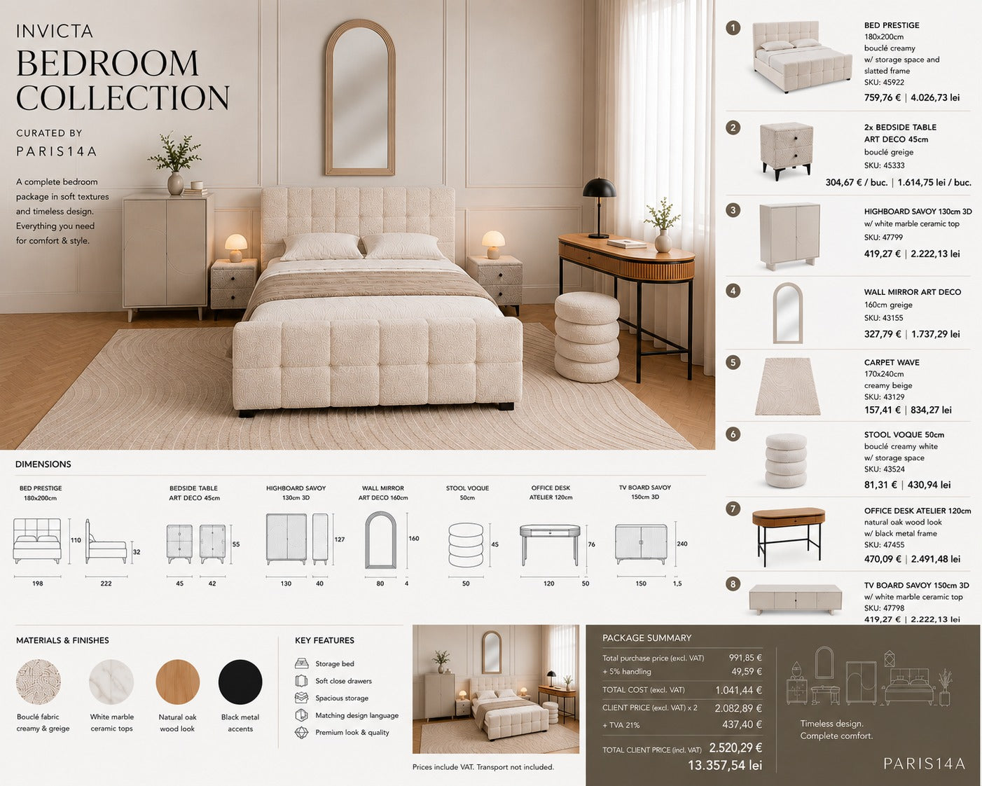 Invicta Bedroom Collection lookbook