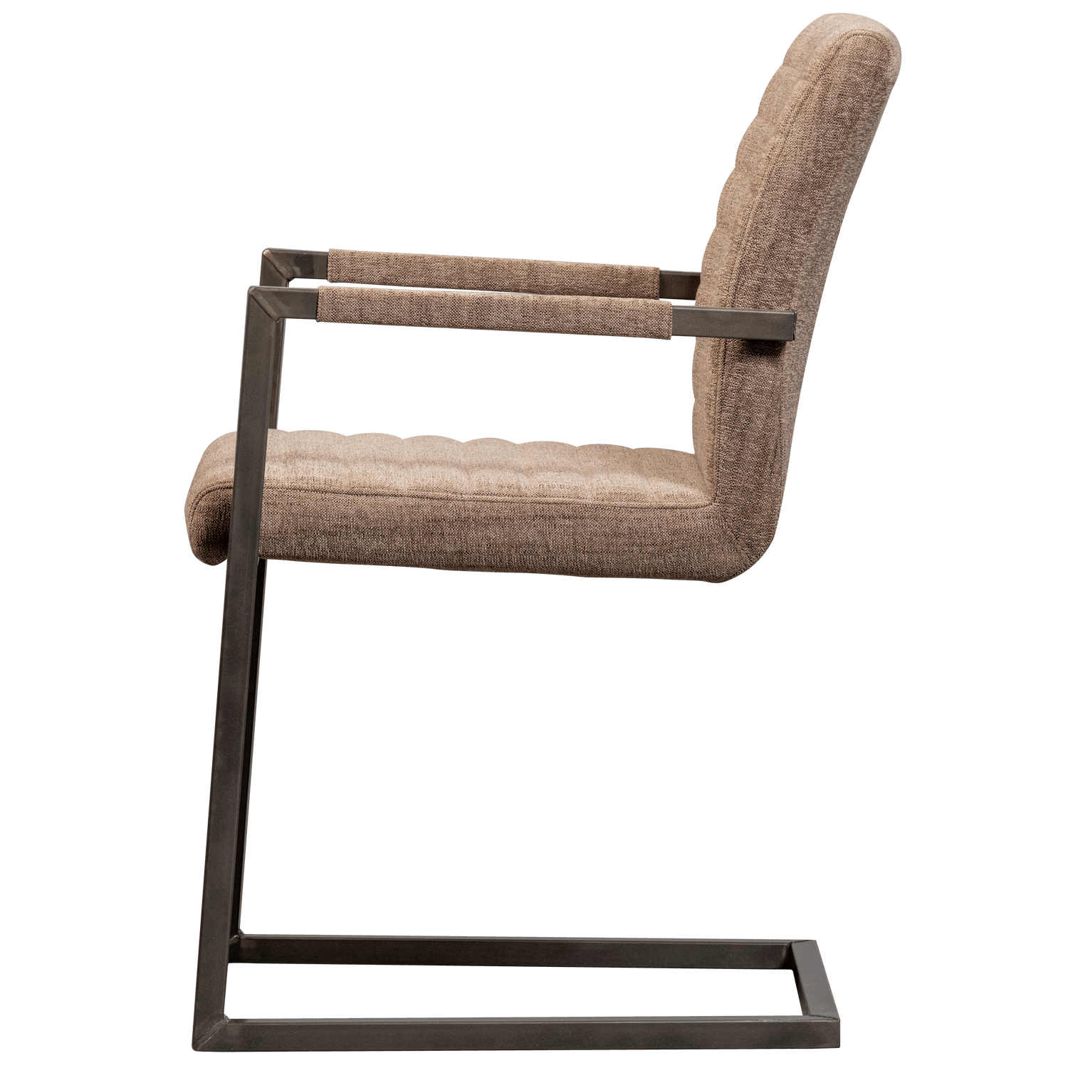 BAS DINING CHAIR WOVEN FABRIC BROWN MELANGE - PARIS14A.RO