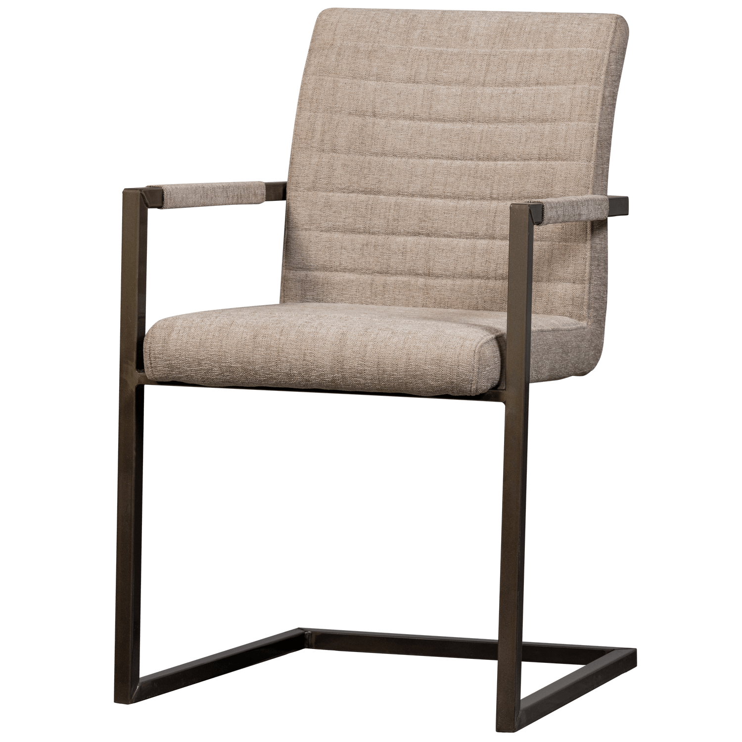 BAS DINING CHAIR WOVEN FABRIC SAND MELANGE - PARIS14A.RO