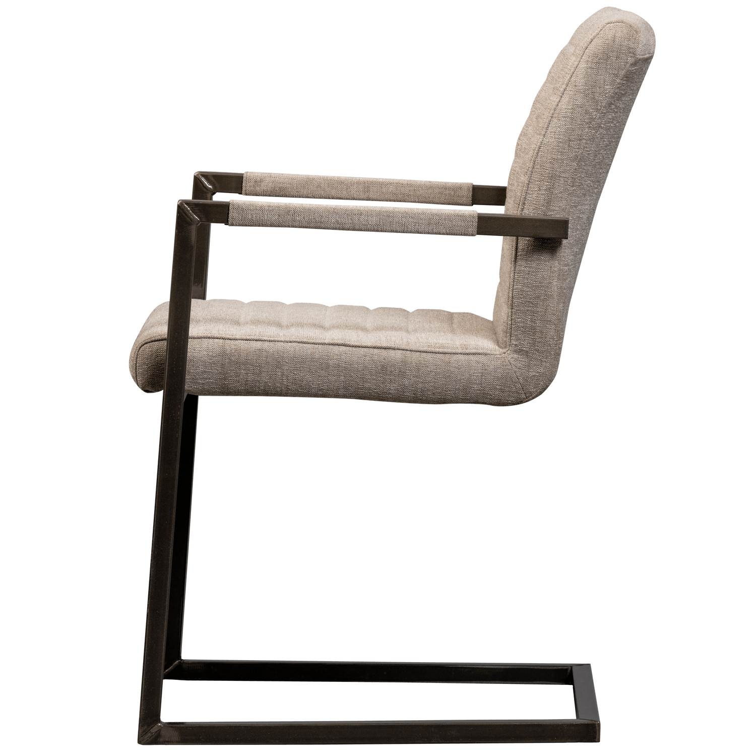 BAS DINING CHAIR WOVEN FABRIC SAND MELANGE - PARIS14A.RO