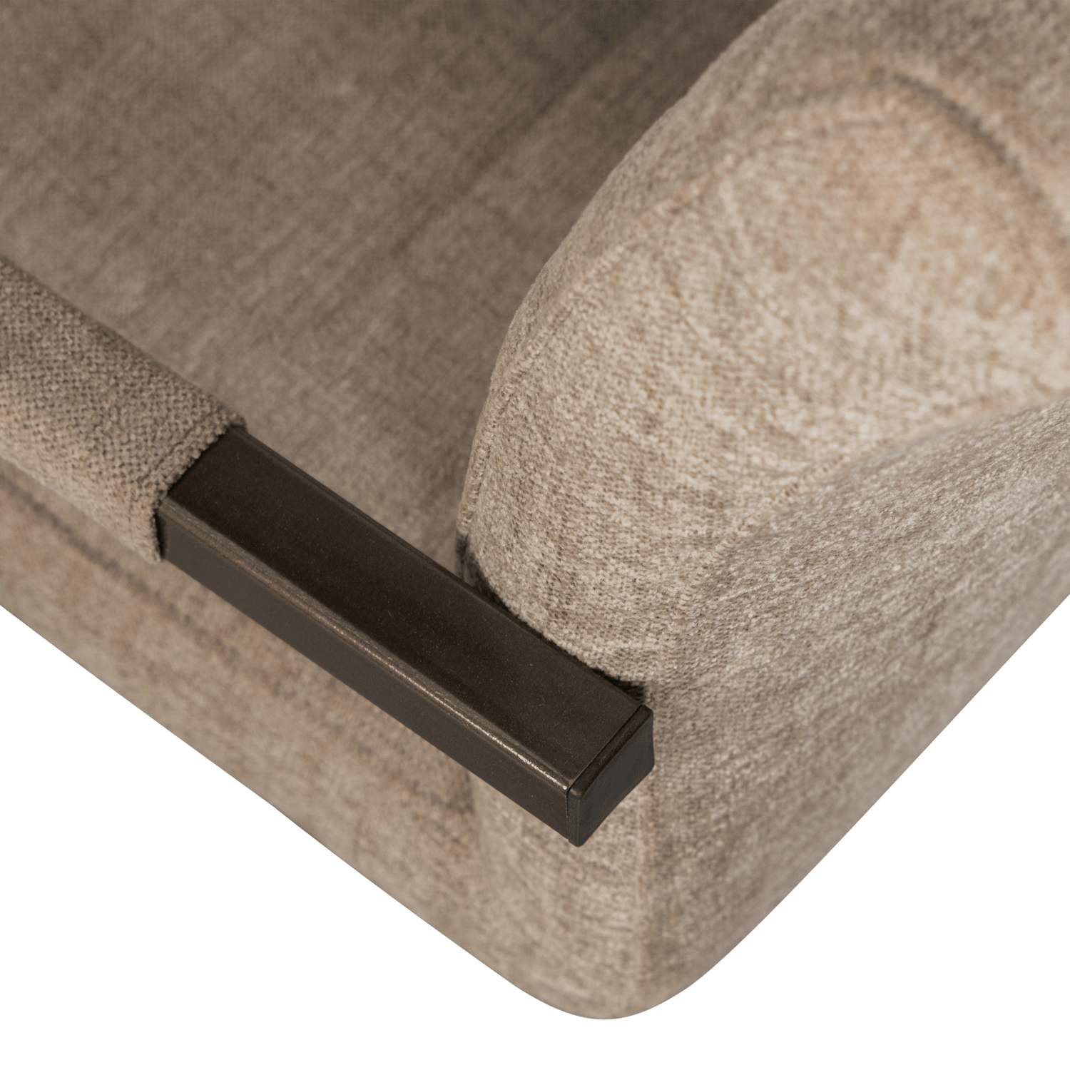 BAS DINING CHAIR WOVEN FABRIC SAND MELANGE - PARIS14A.RO