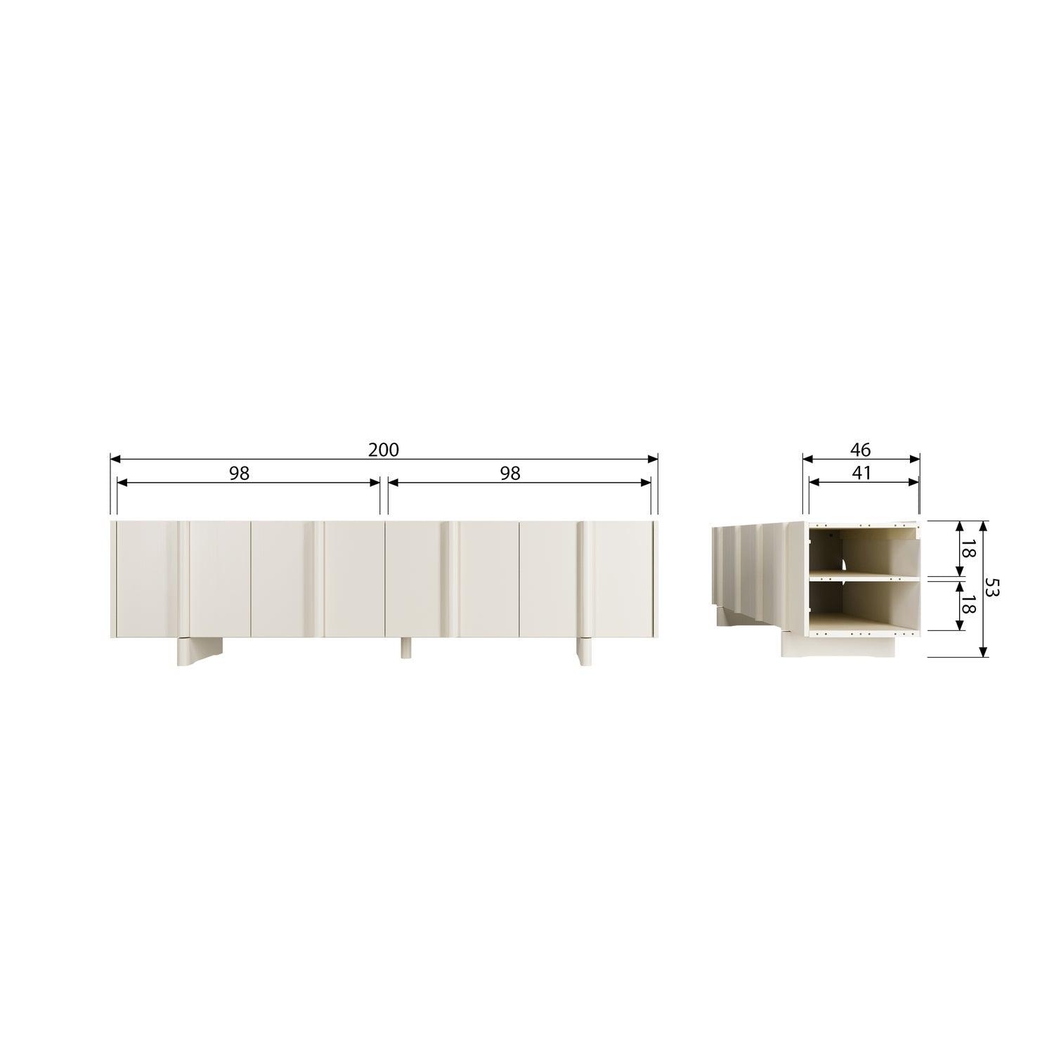BASU TV UNIT PINE DUST [fsc] - PARIS14A.RO