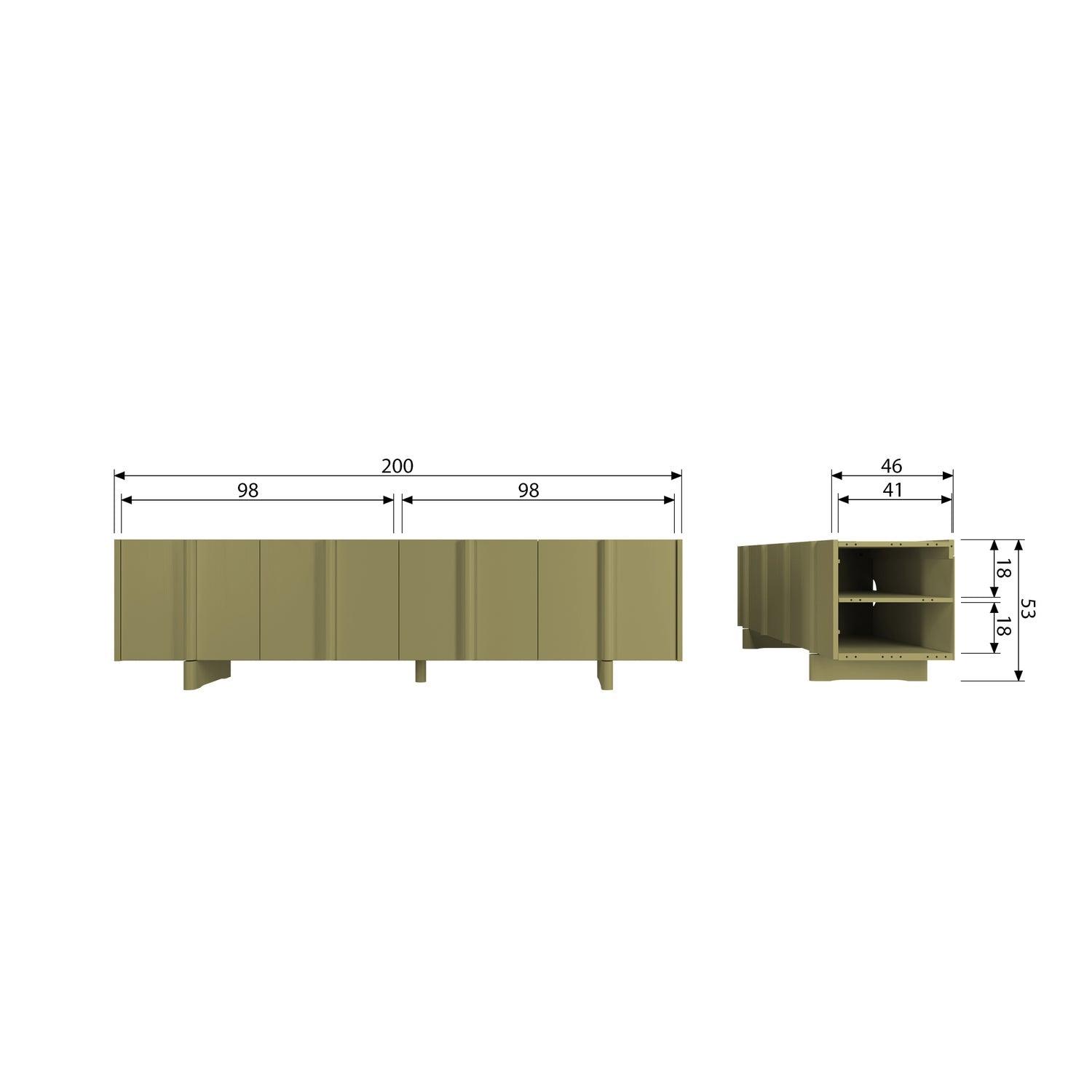 BASU TV UNIT PINE MOSS [fsc] - PARIS14A.RO