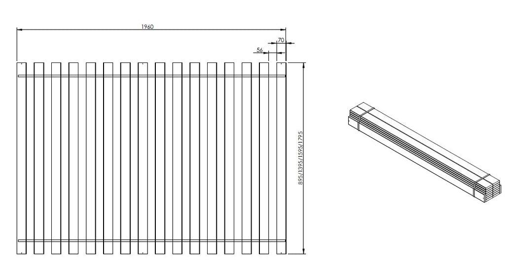 Baza de pat cu 16 lamele (90x200 cm) - Vipack - PARIS14A.RO