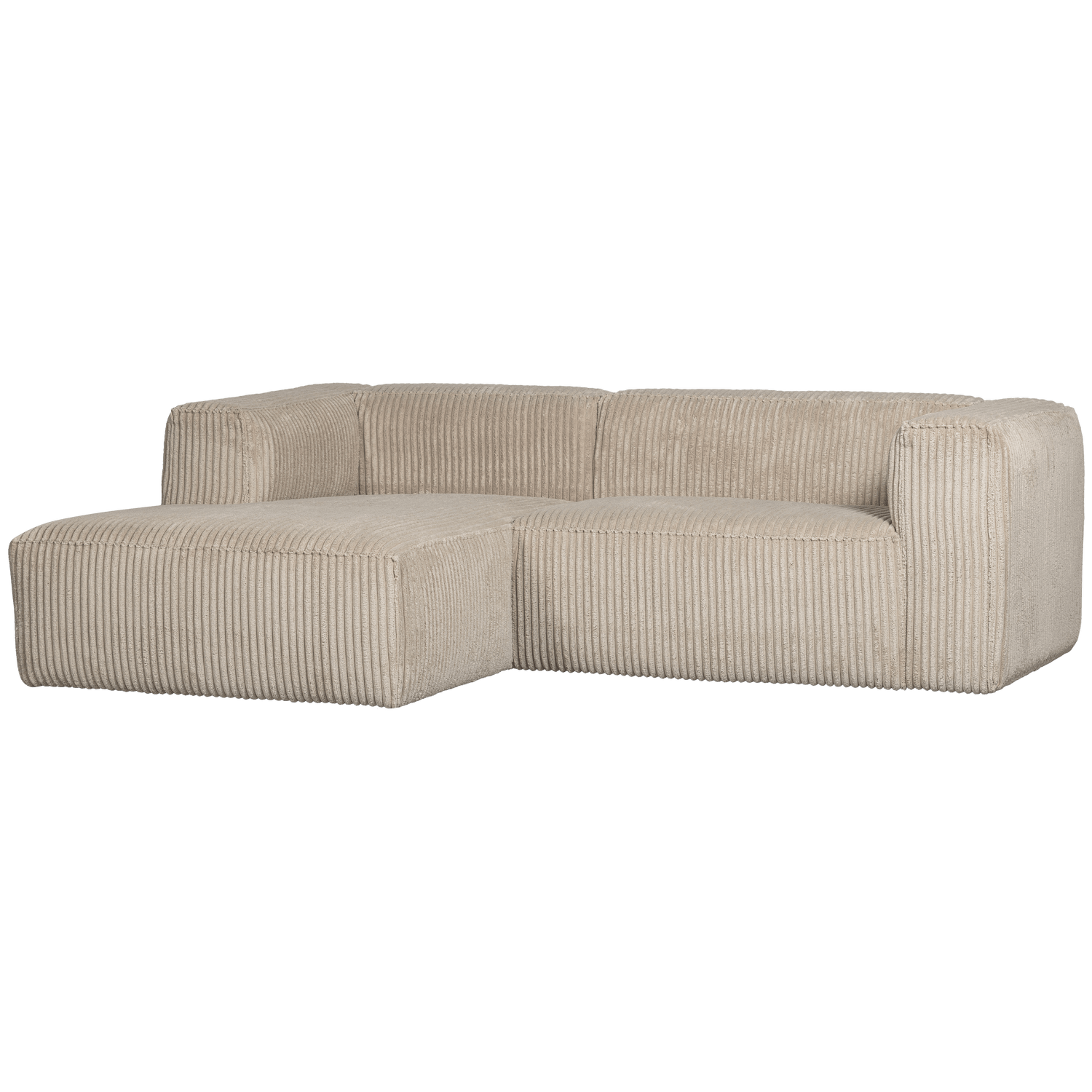 BEAN CHAISE LONGUE LEFT HEFTY RIBCORD TRAVERTIN - PARIS14A.RO