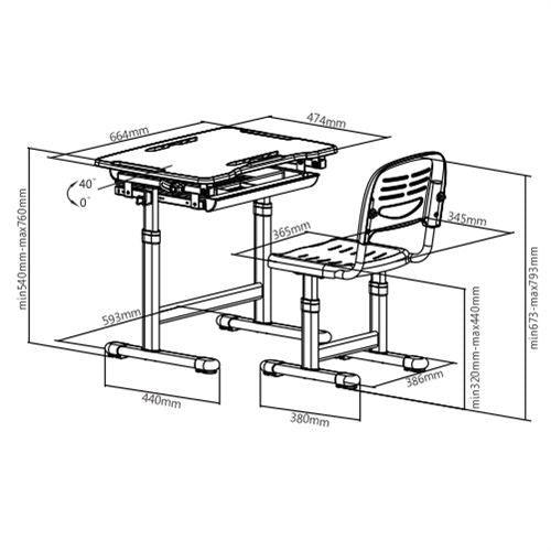 Birou albastru COMFORTLINE - Vipack - PARIS14A.RO