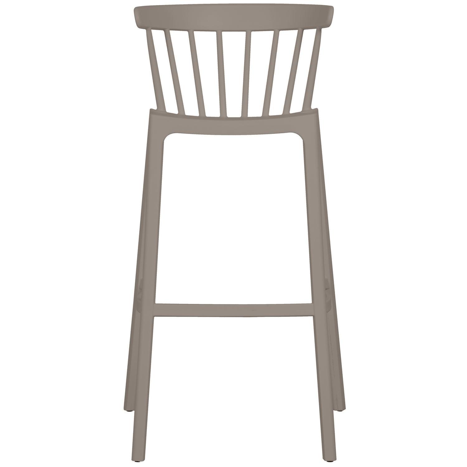 BLISS BAR STOOL OUTDOOR PLASTIC TAUPE - PARIS14A.RO