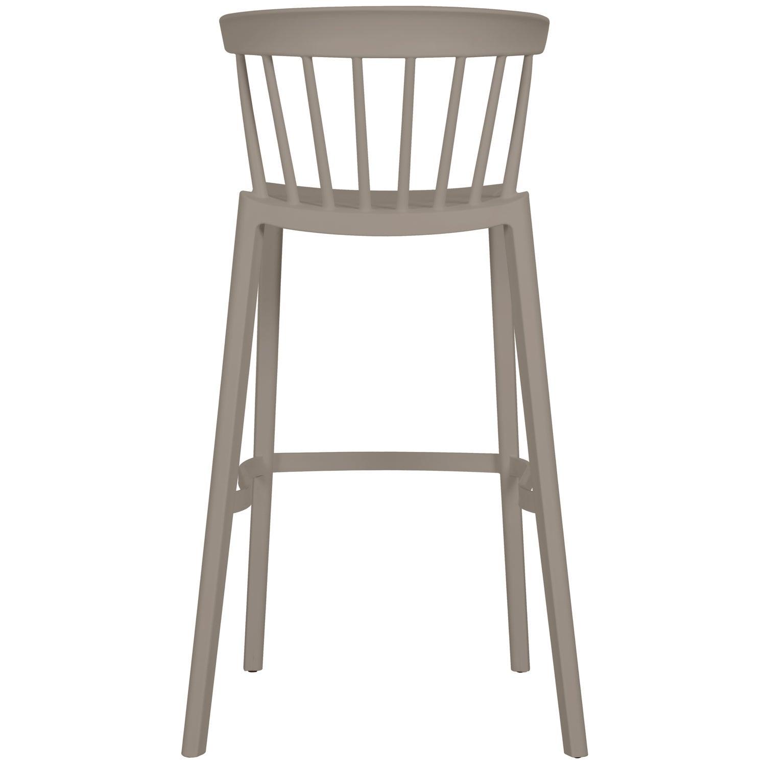 BLISS BAR STOOL OUTDOOR PLASTIC TAUPE - PARIS14A.RO