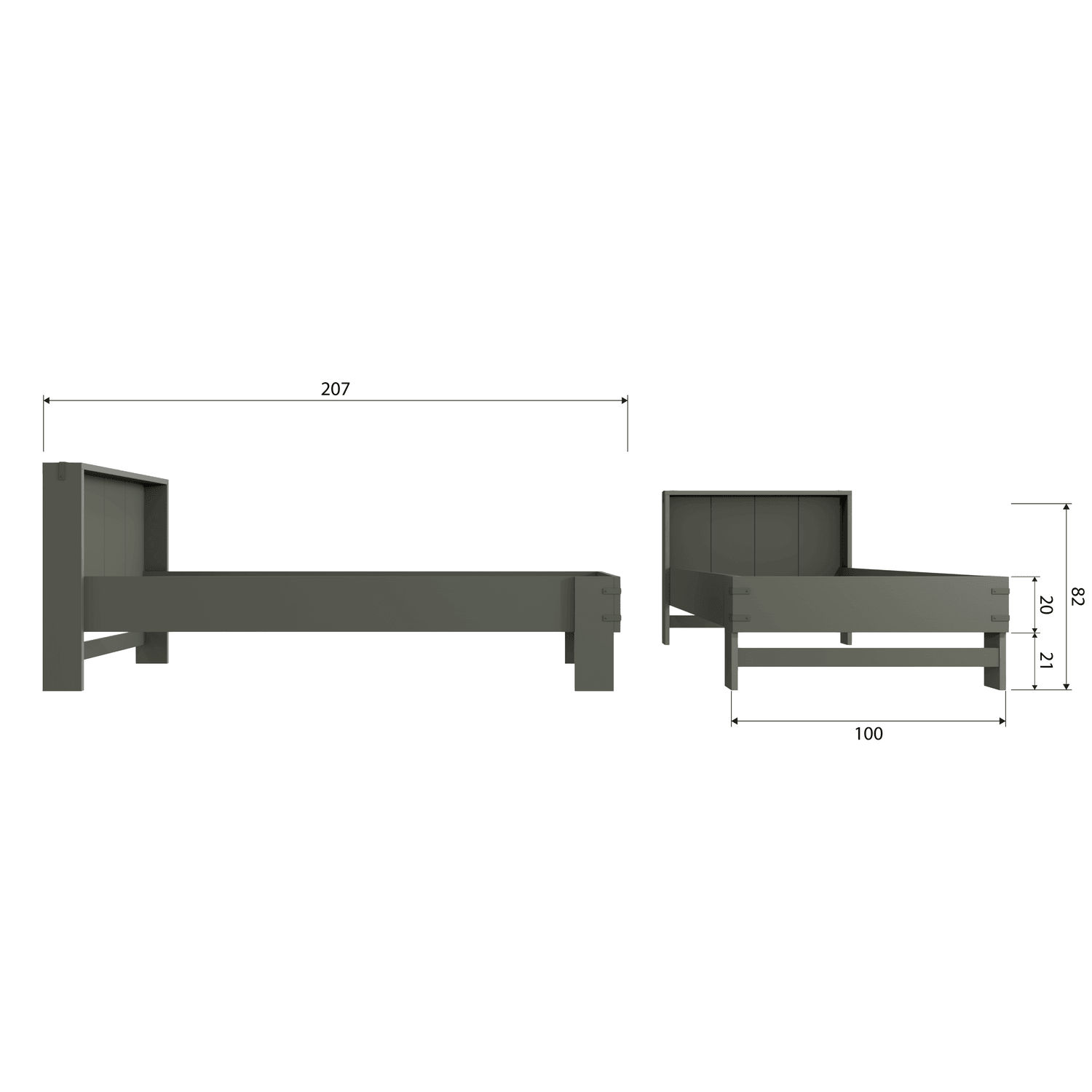 BOBBY BED PINE FOREST 200x90CM [fsc] - PARIS14A.RO