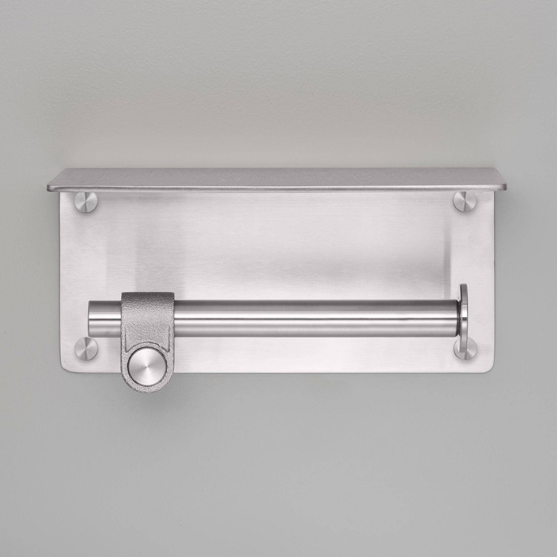 Buster & Punch Suport Hârtie Igienică / Cast | Oțel Inoxidabil | Argint, Negru | Montaj perete