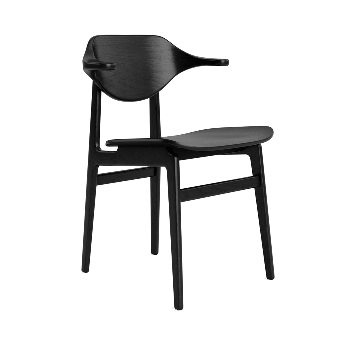 NORR11 scaun Bufala netapitat | stejar FSC | Negru | 54x50xh75 cm