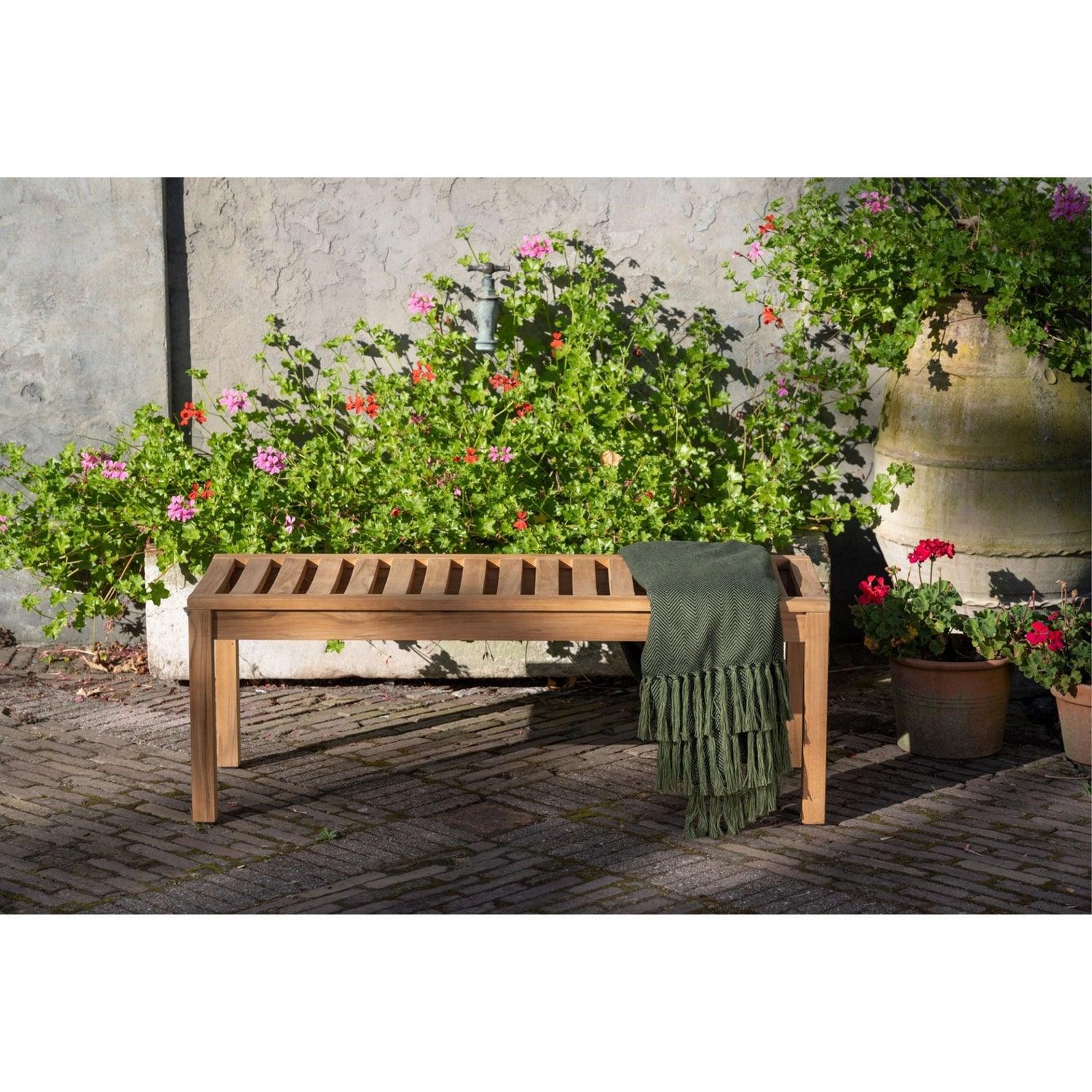 COMFORT 2-SEATER GARDEN BENCH TEAK - PARIS14A.RO