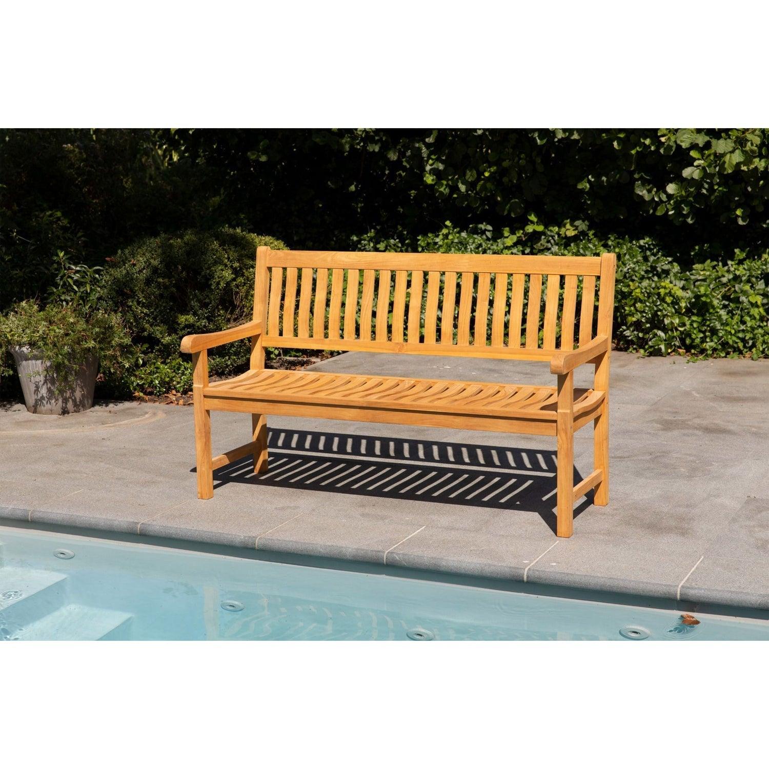 COMFORT GARDEN BENCH 3-SEATER TEAK - PARIS14A.RO