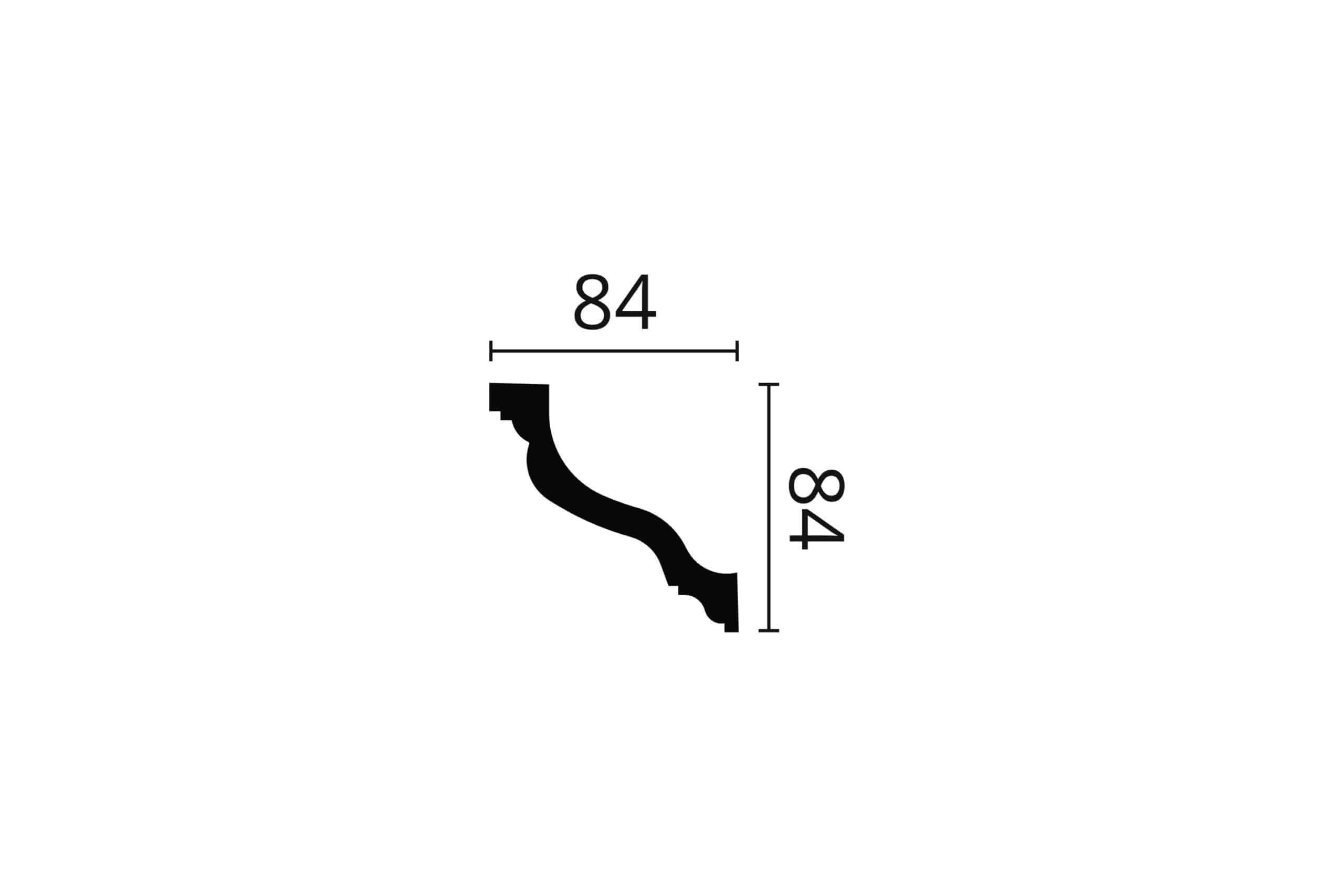 CORNISA DECORATIVA POLIMER DUR WT10 84X84X2000 - PARIS14A.RO