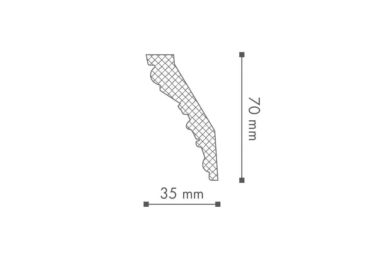 CORNISA DECORATIVA POLIURETAN Z9 72X34X2000 - PARIS14A.RO