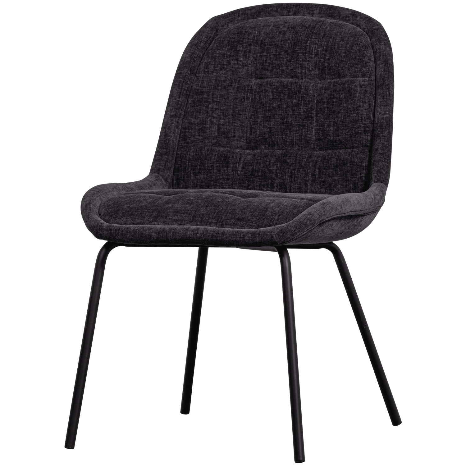 CRATE DINING CHAIR GLOSSY VELVET DARK GREY - PARIS14A.RO